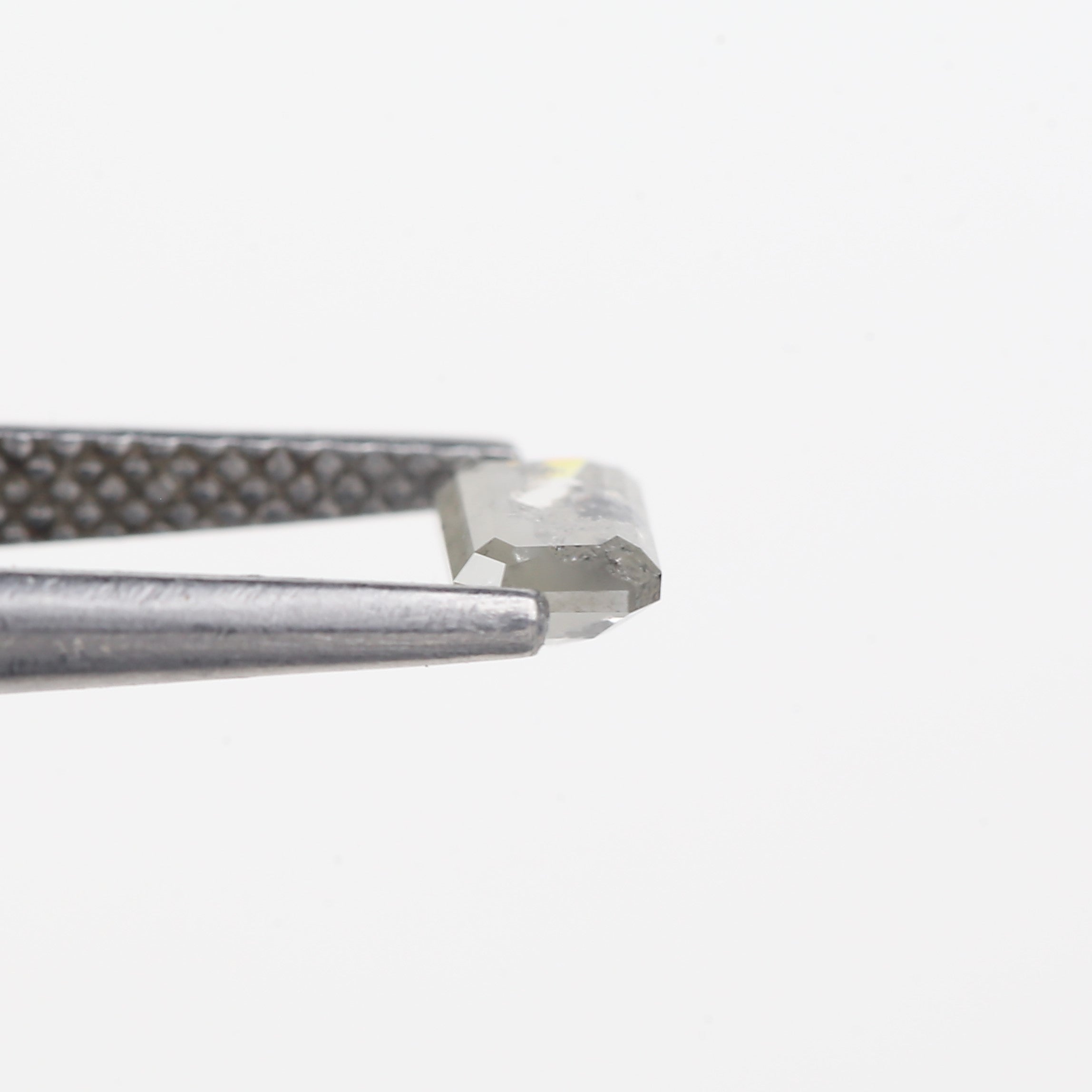 0.45 Carat Natural Light Grey Emerald Cut Salt And Pepper Diamond 5.17 MM