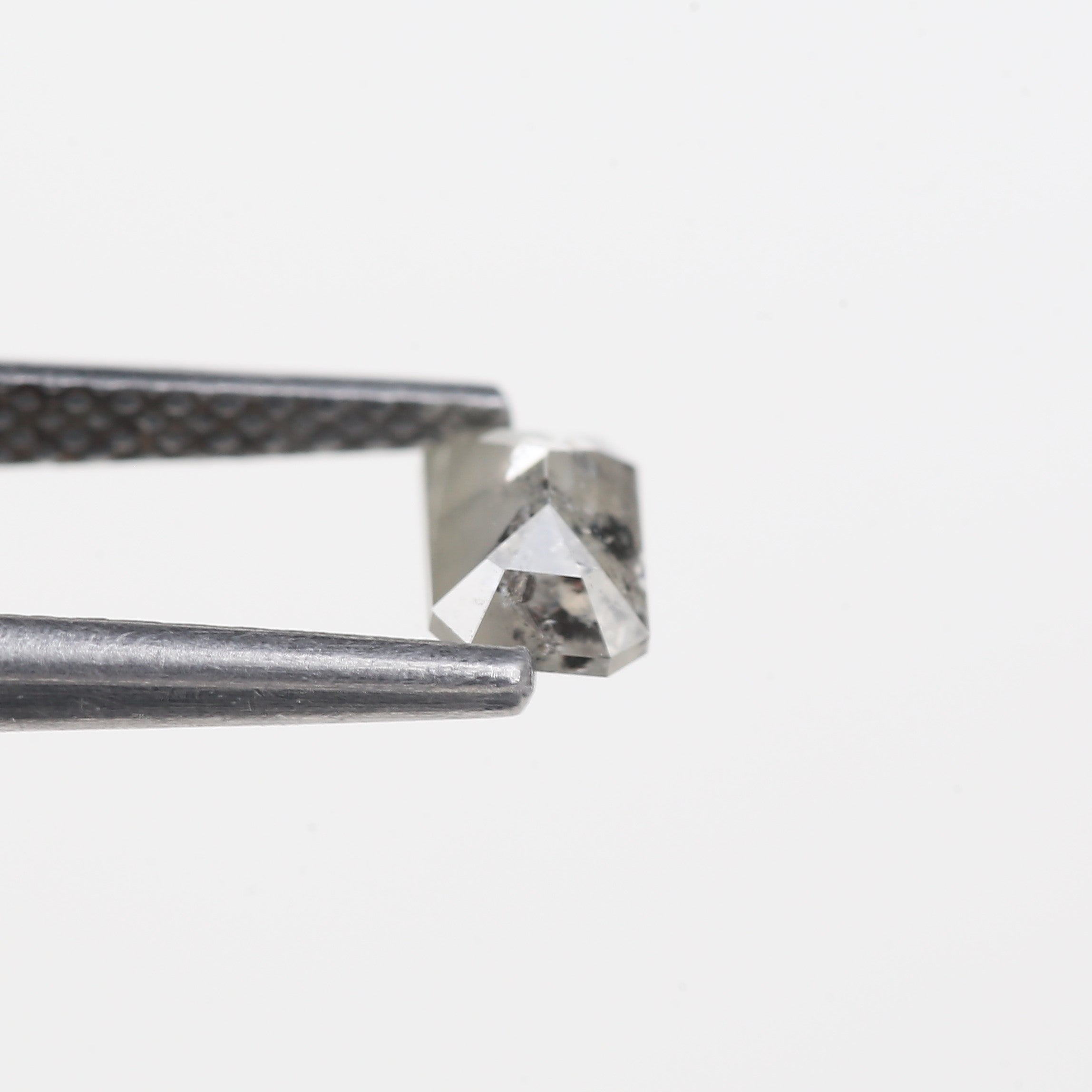 0.45 Carat Natural Light Grey Emerald Cut Salt And Pepper Diamond 5.17 MM