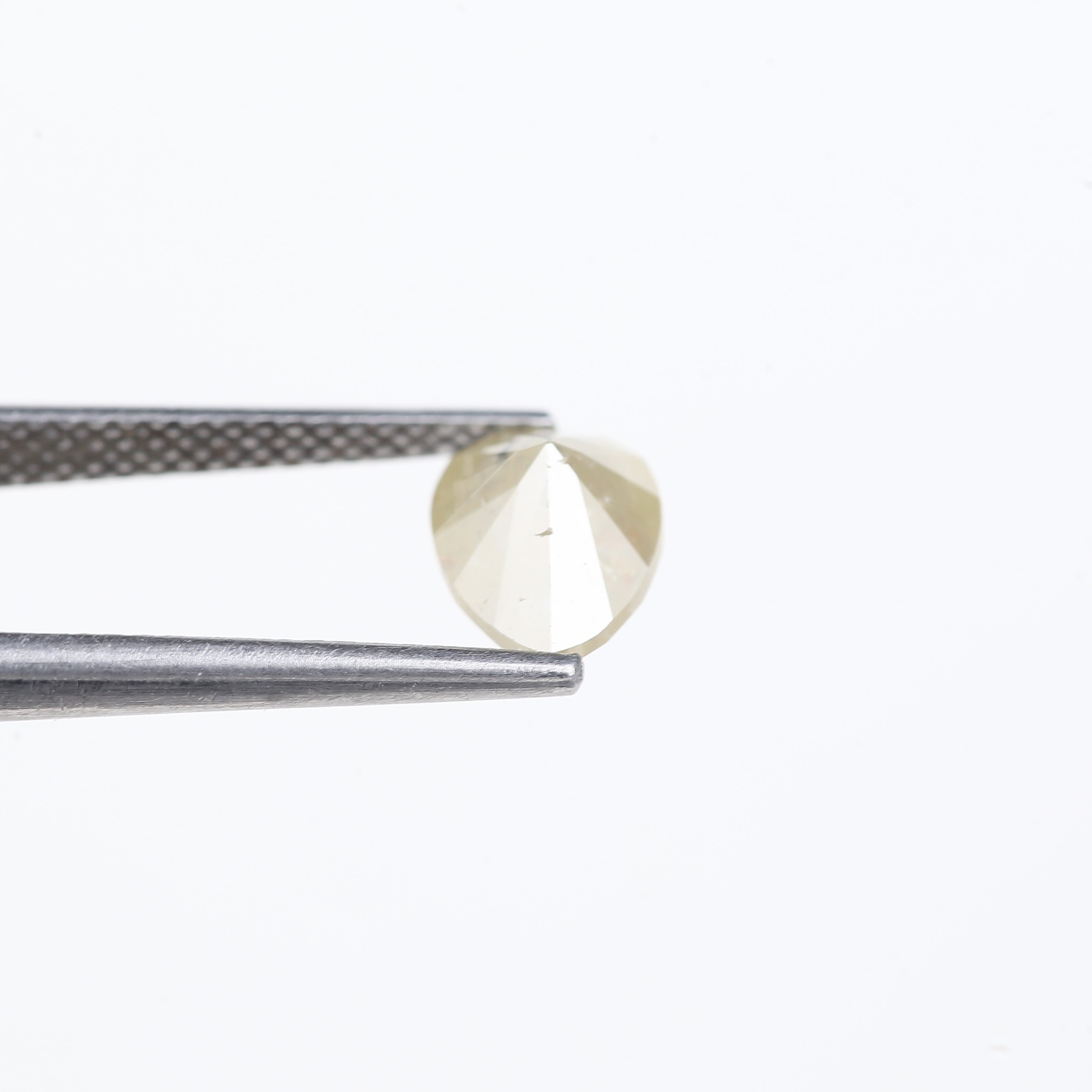 1.48 Carat Natural Salt And Pepper Yellow Pear Shape Diamond 8.17 MM