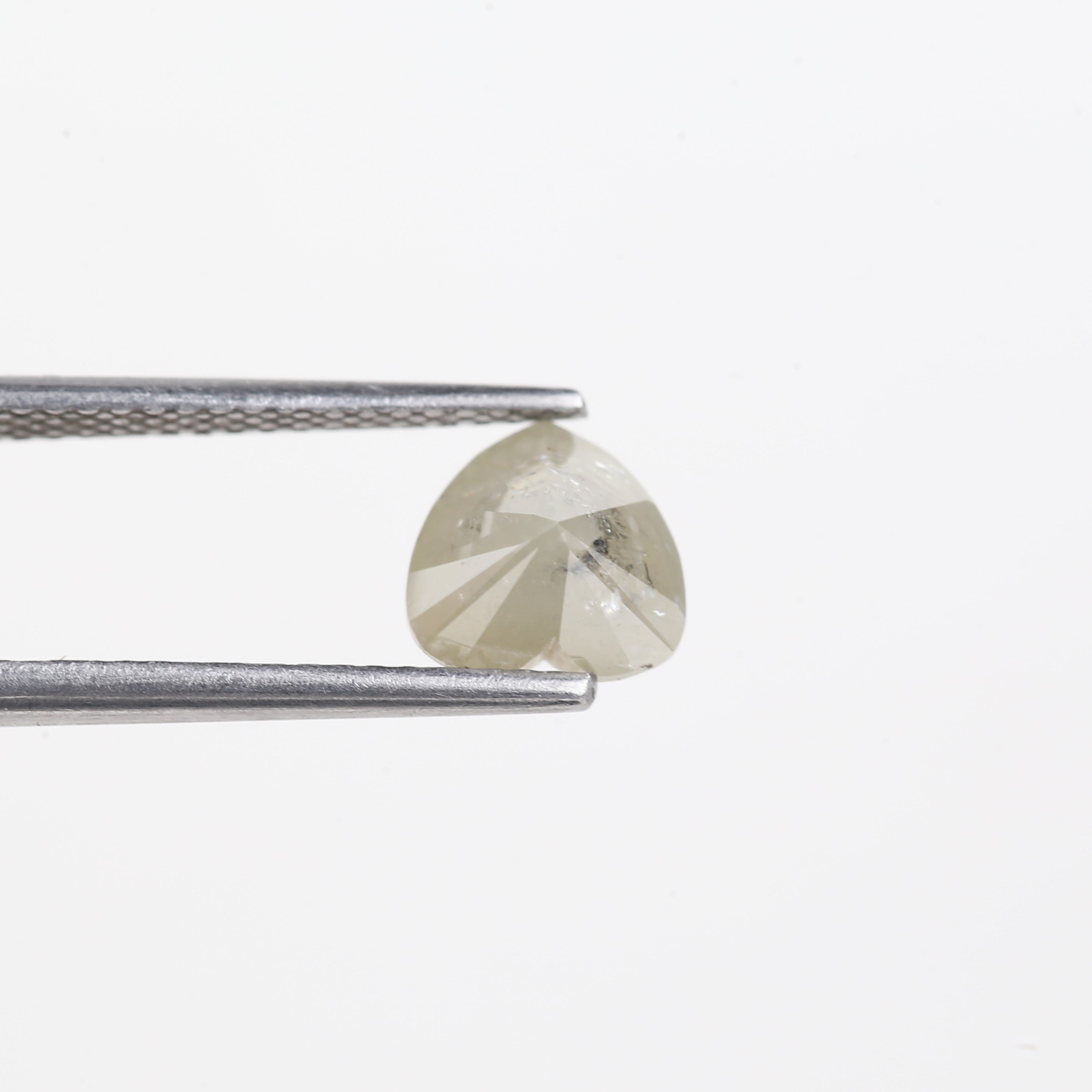 1.50 Carat Natural Light Gray Heart Shape Salt And Pepper Diamond 6.66 MM