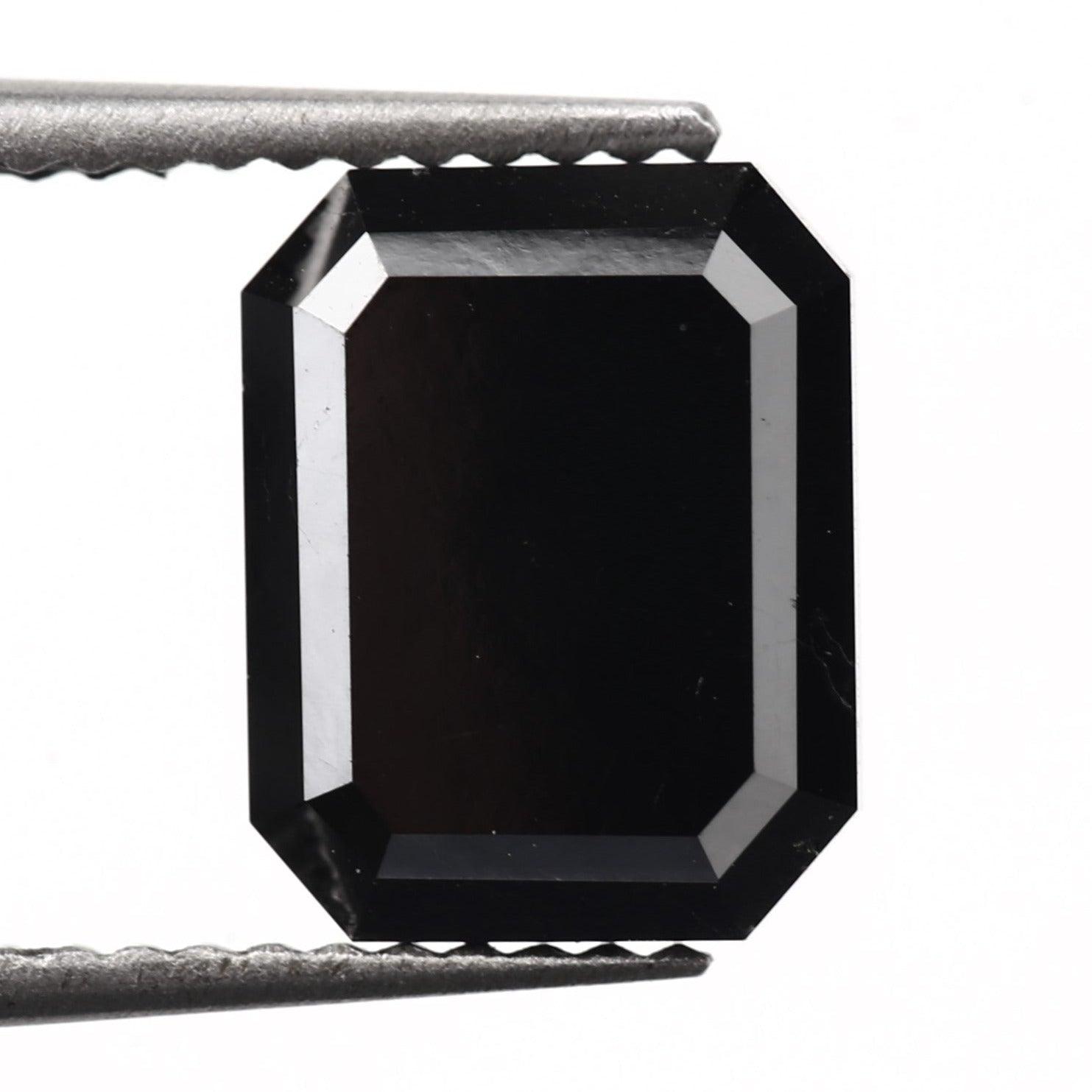 emerald fancy black natural diamond ring