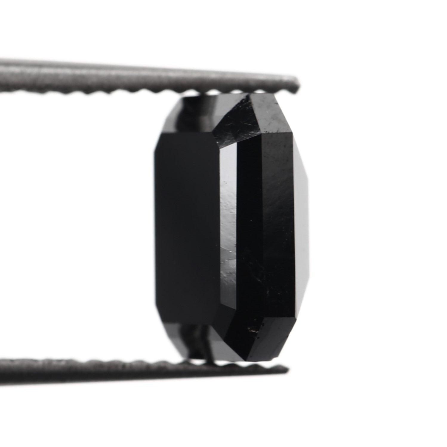 emerald black diamond ring