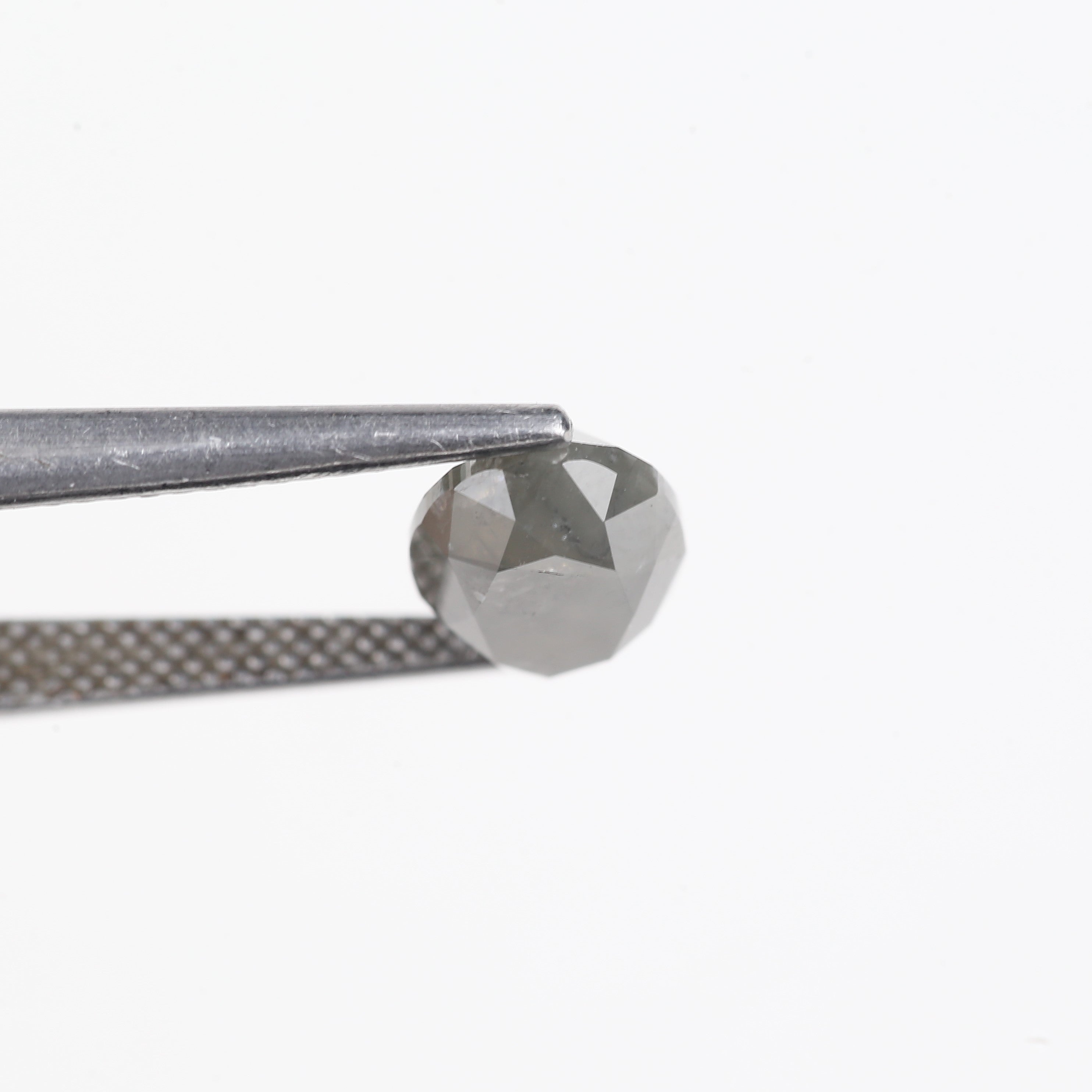 2.64 Carat Natural Smoky Grey Oval Cut Salt Pepper Diamond 9.07 MM