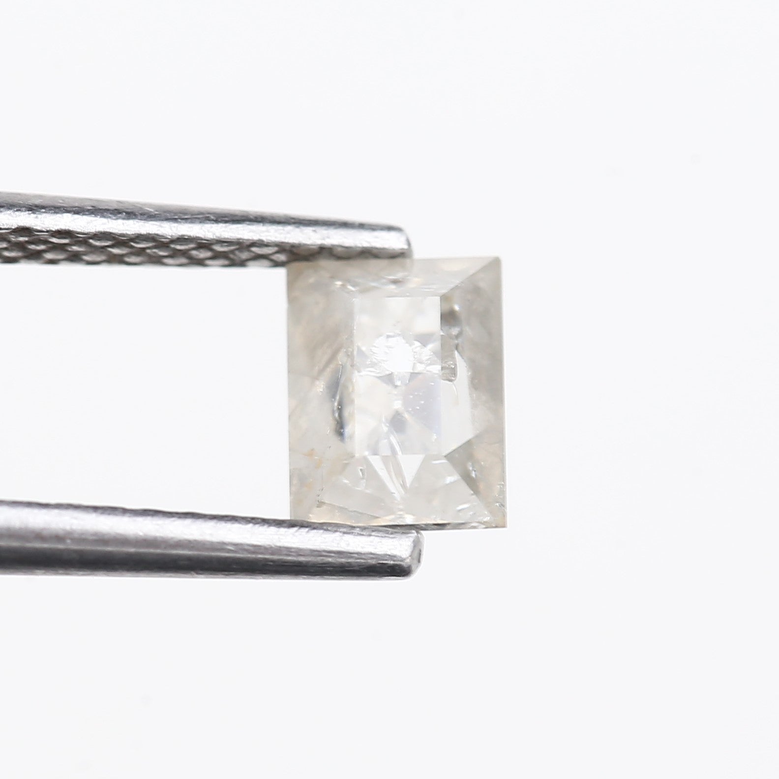 0.78 Carat Natural Icy gray Rectangular Salt and Pepper Diamond 5.70 MM