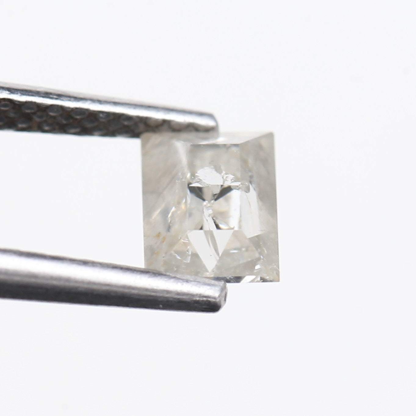 0.78 Carat Natural Icy gray Rectangular Salt and Pepper Diamond 5.70 MM