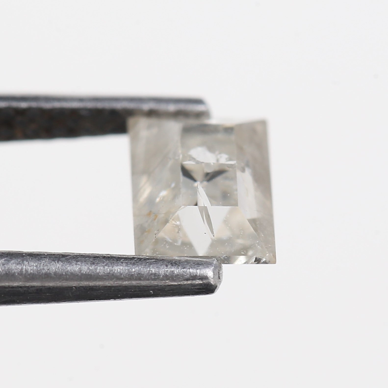 0.78 Carat Natural Icy gray Rectangular Salt and Pepper Diamond 5.70 MM