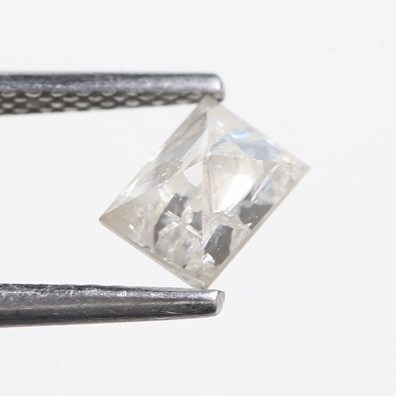 0.78 Carat Natural Icy gray Rectangular Salt and Pepper Diamond 5.70 MM