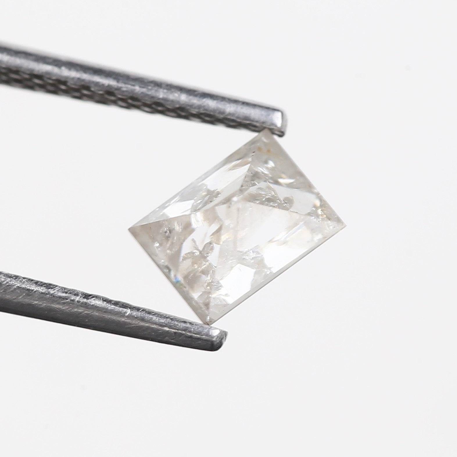 0.78 Carat Natural Icy gray Rectangular Salt and Pepper Diamond 5.70 MM