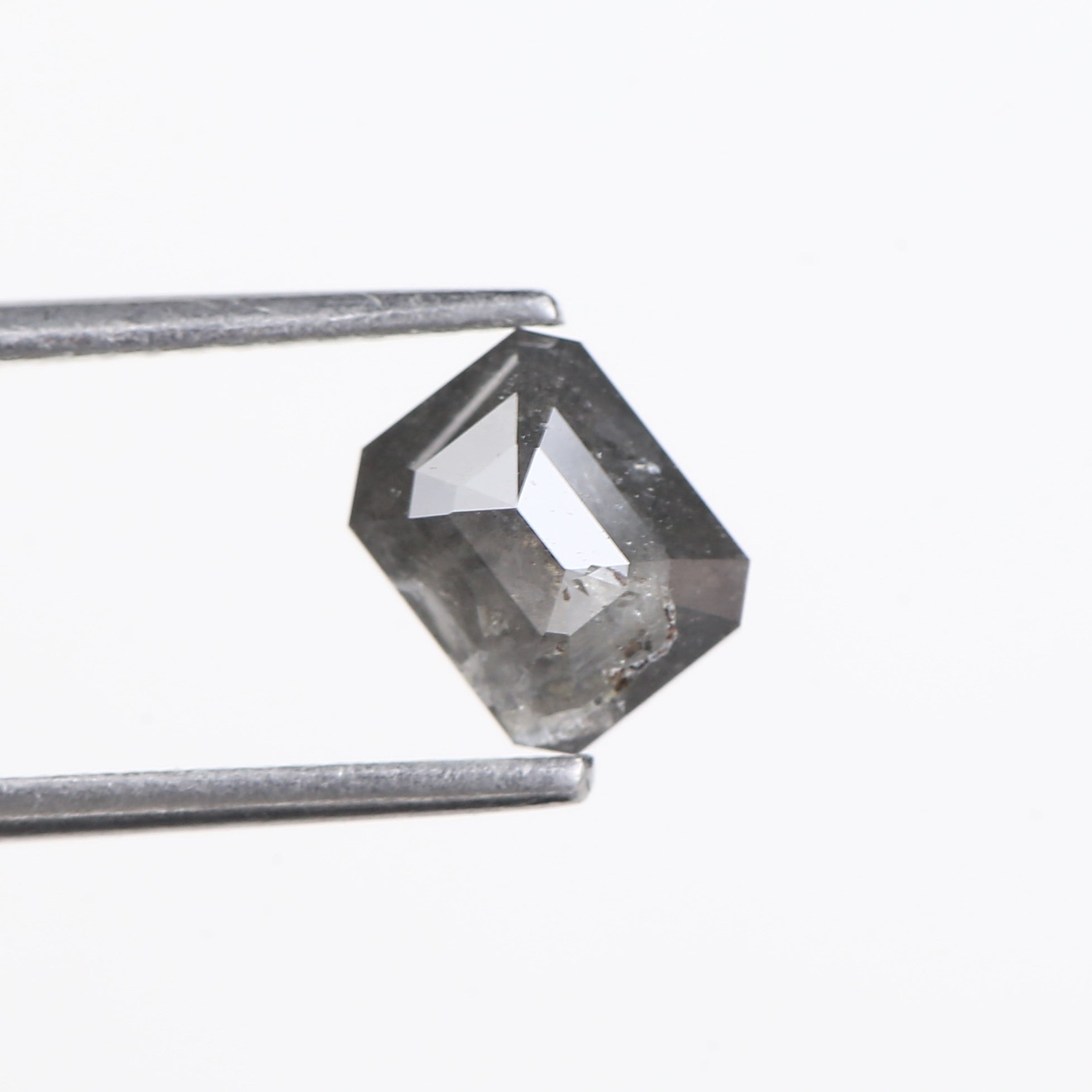 1.29 Carat Natural Gray Emerald Salt And Pepper Diamond 6.67 MM