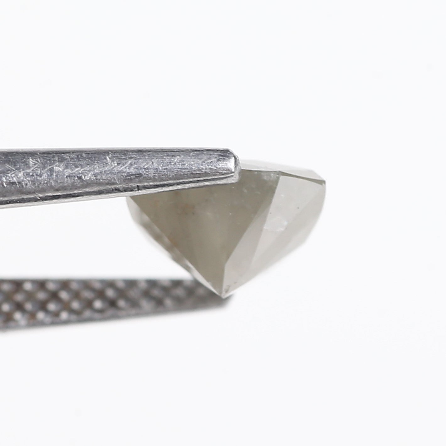 1.33 Carat Natural Gray Trillion Cut Salt and Pepper Diamond 6.97 MM