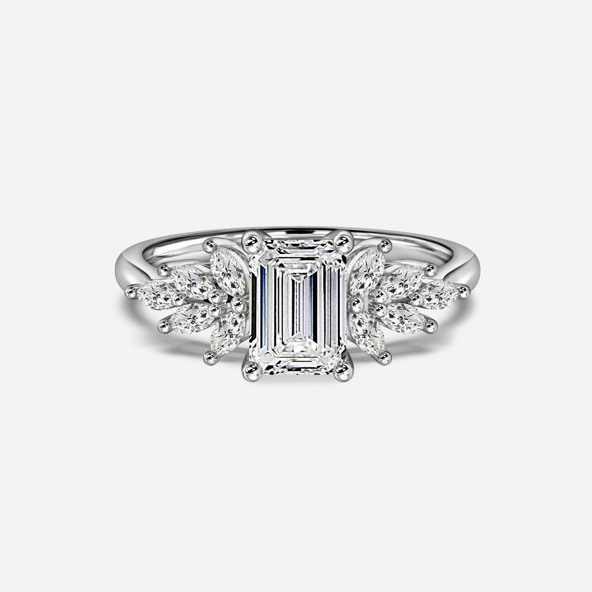 Emerald 1 Carat Lab Grown Diamond Ring IGI Certified Isabella