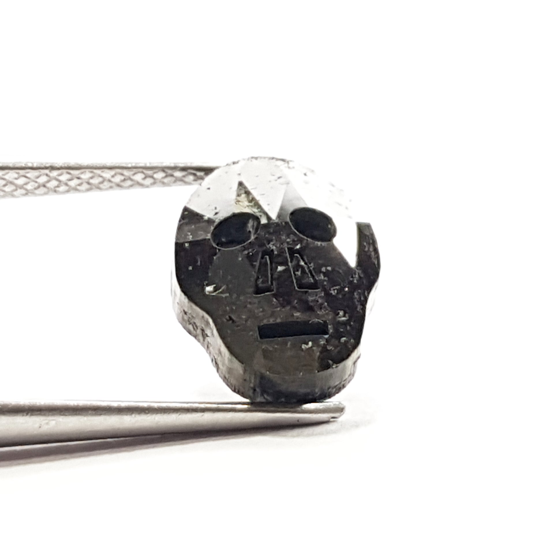 2.50 Carat Skull Shape Black Diamond 9.9 MM