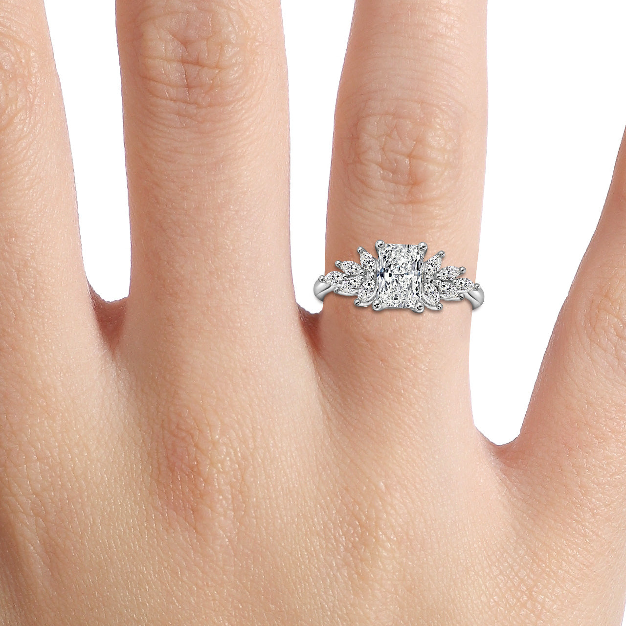 Radiant 1 Carat Lab Grown Diamond Ring IGI Certified Isabella