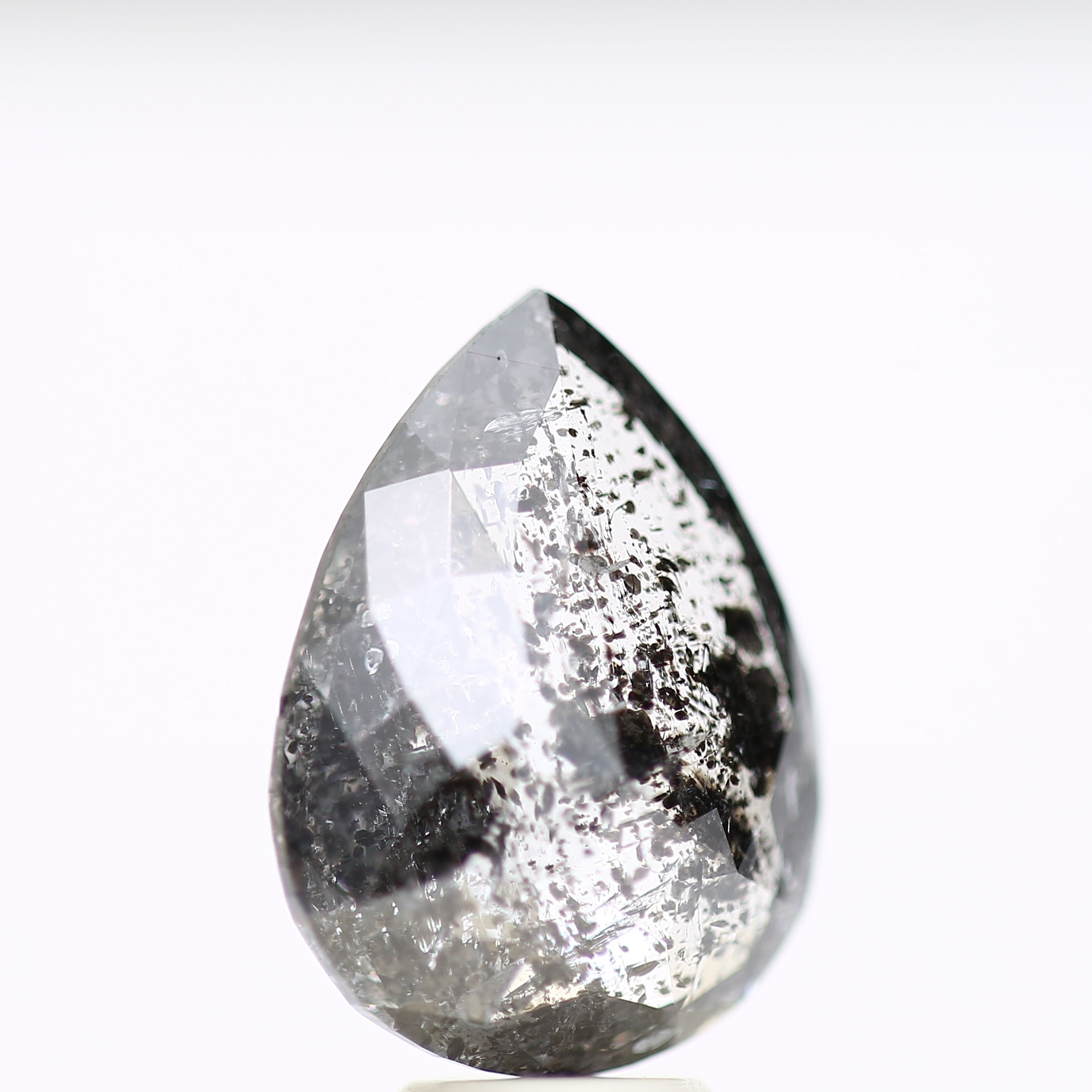 5 CARAT FANCY GRAY ROSE CUT PEAR DIAMOND