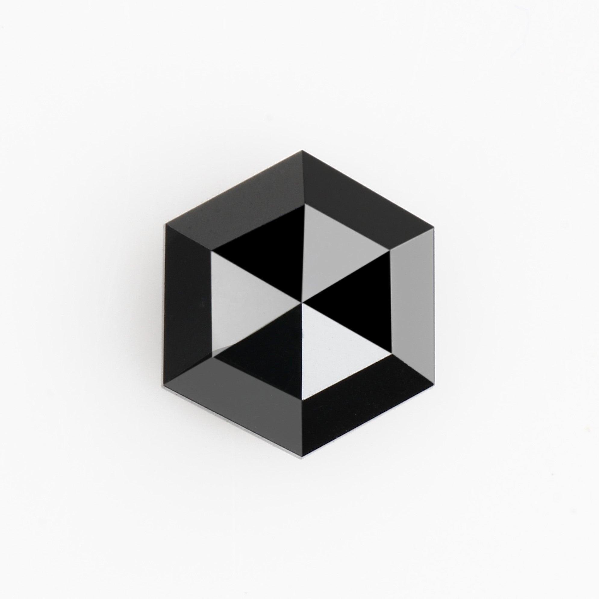 natural black diamond hexagon