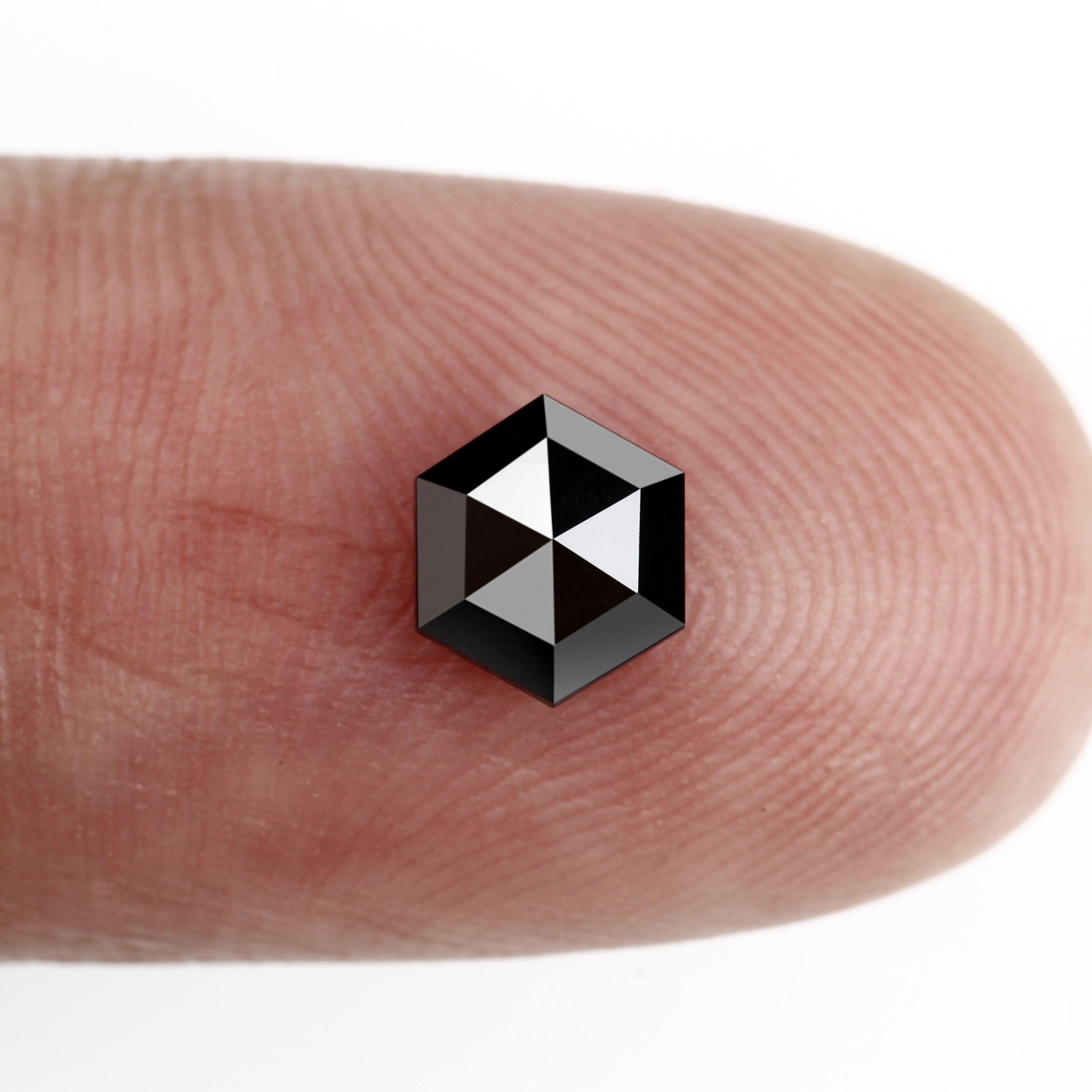hexagon black loose diamond