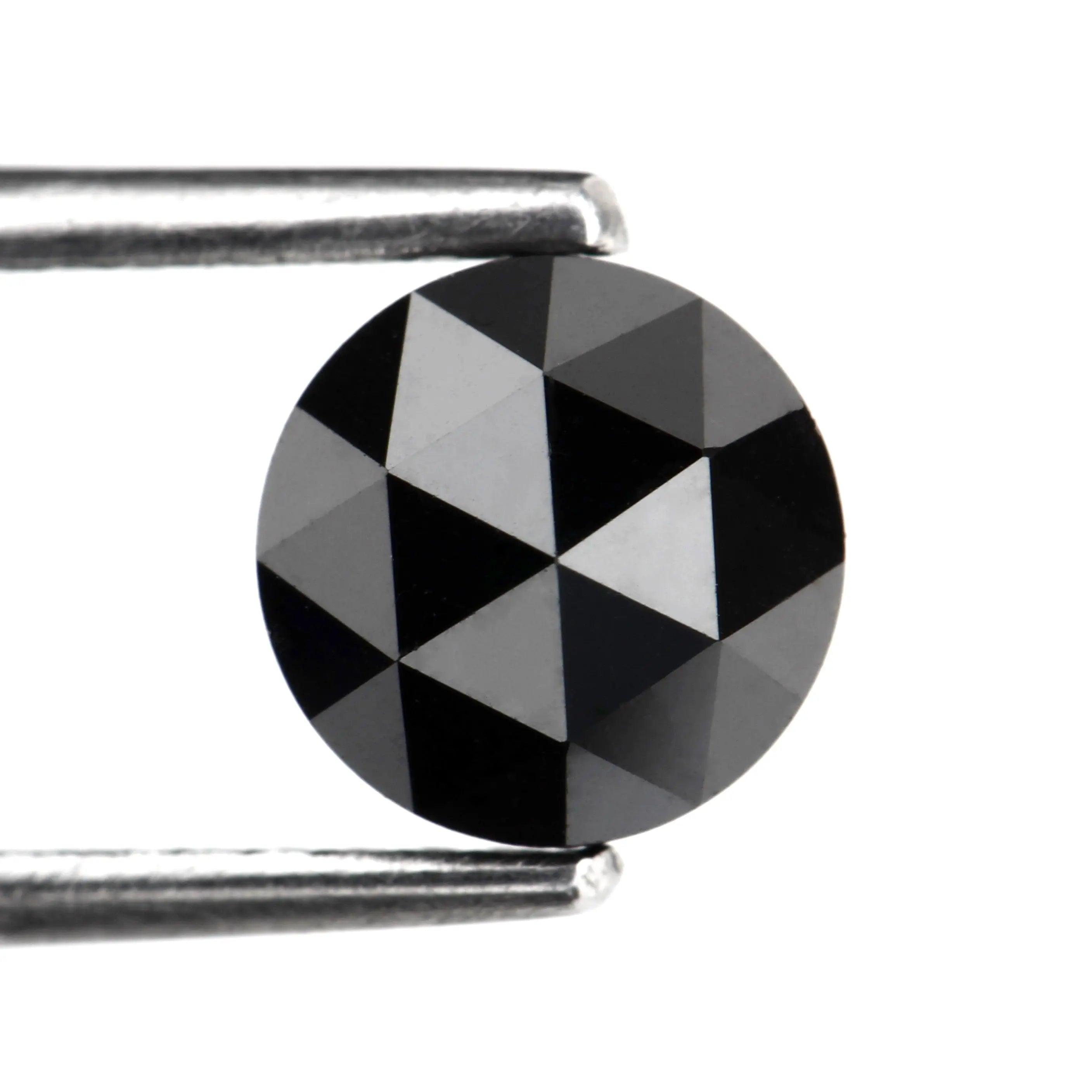 black rose cut natural diamond