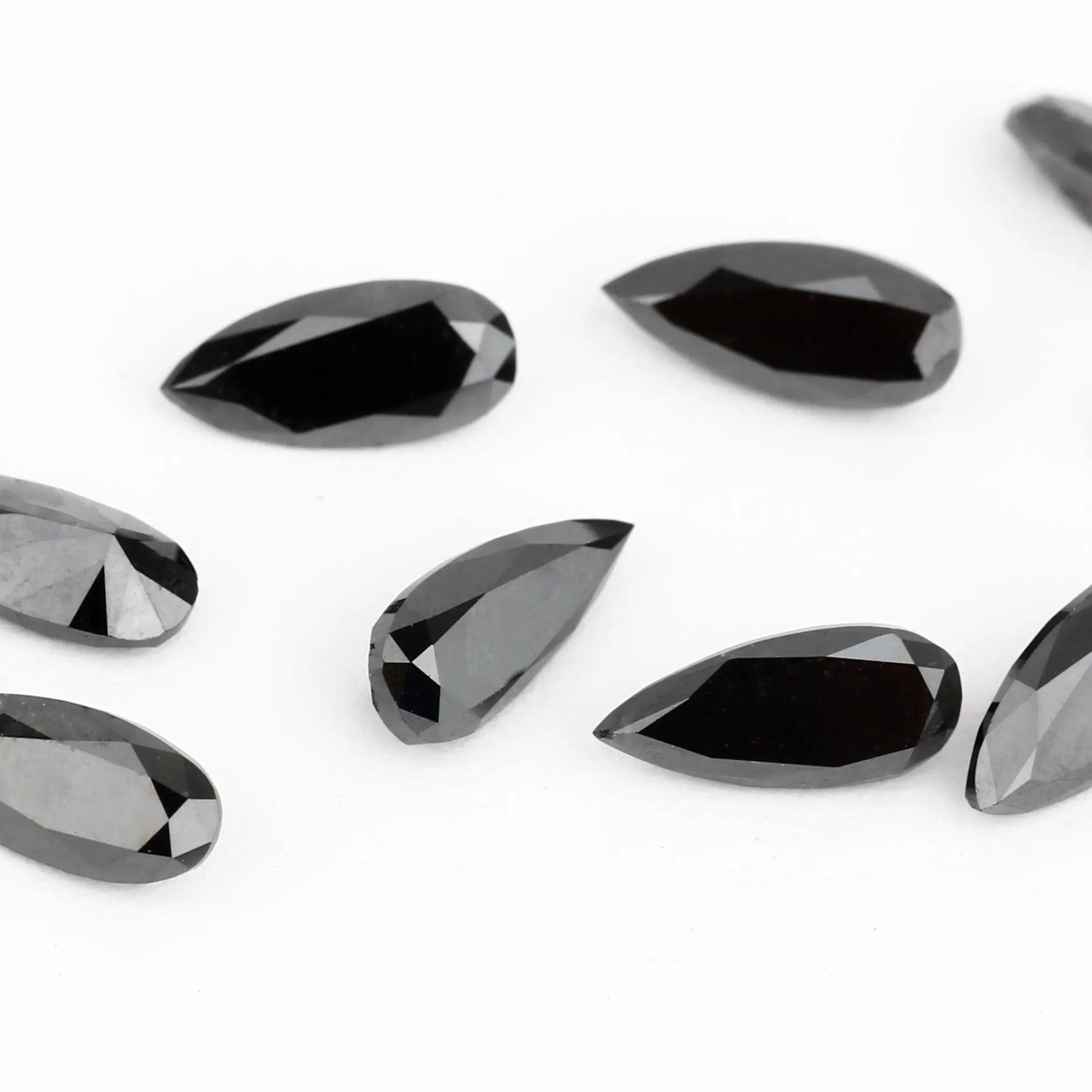 brilliant cut pear fancy black diamond