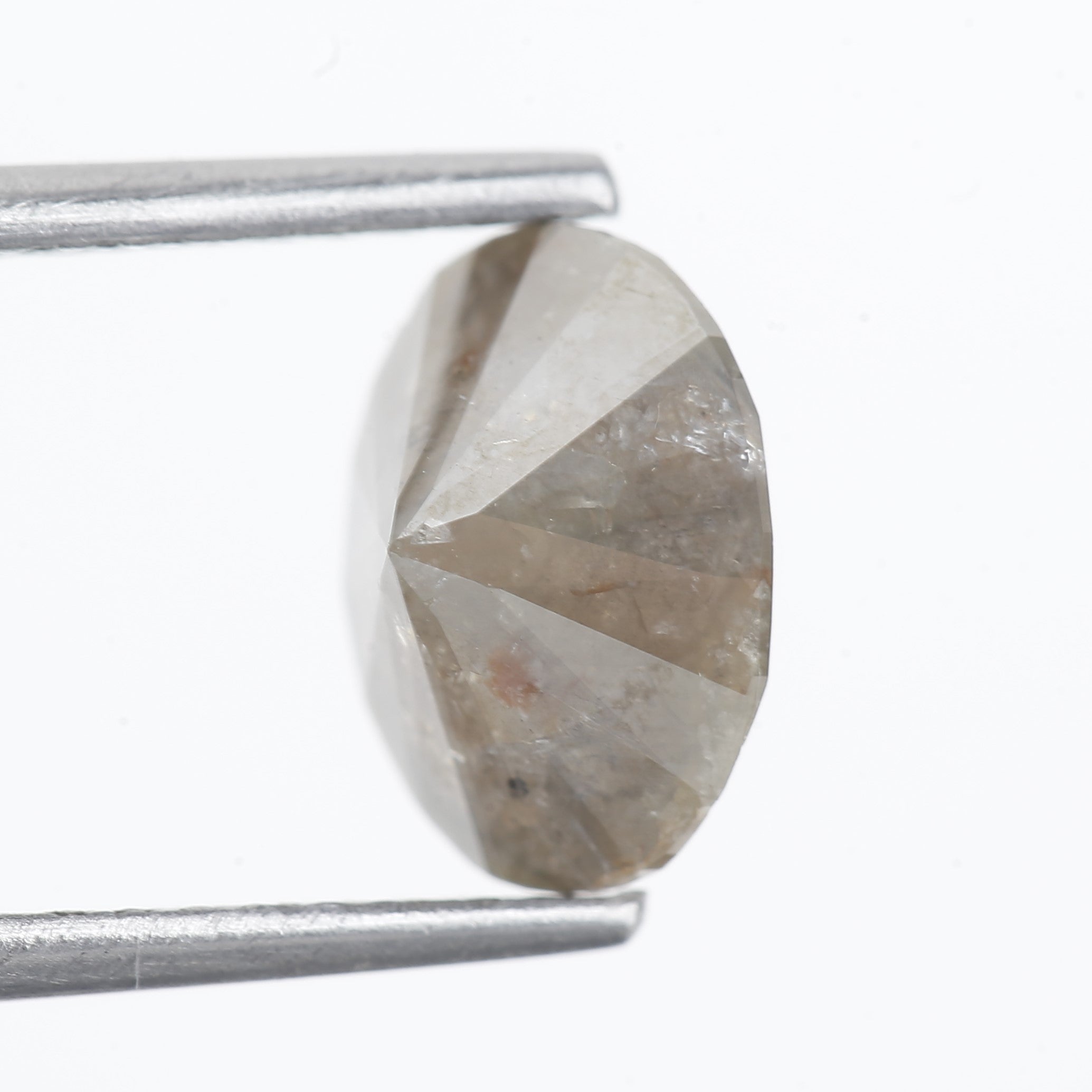 1.49 Carat Oval Cut Gray Salt and Pepper Natural Diamond 8.28 MM