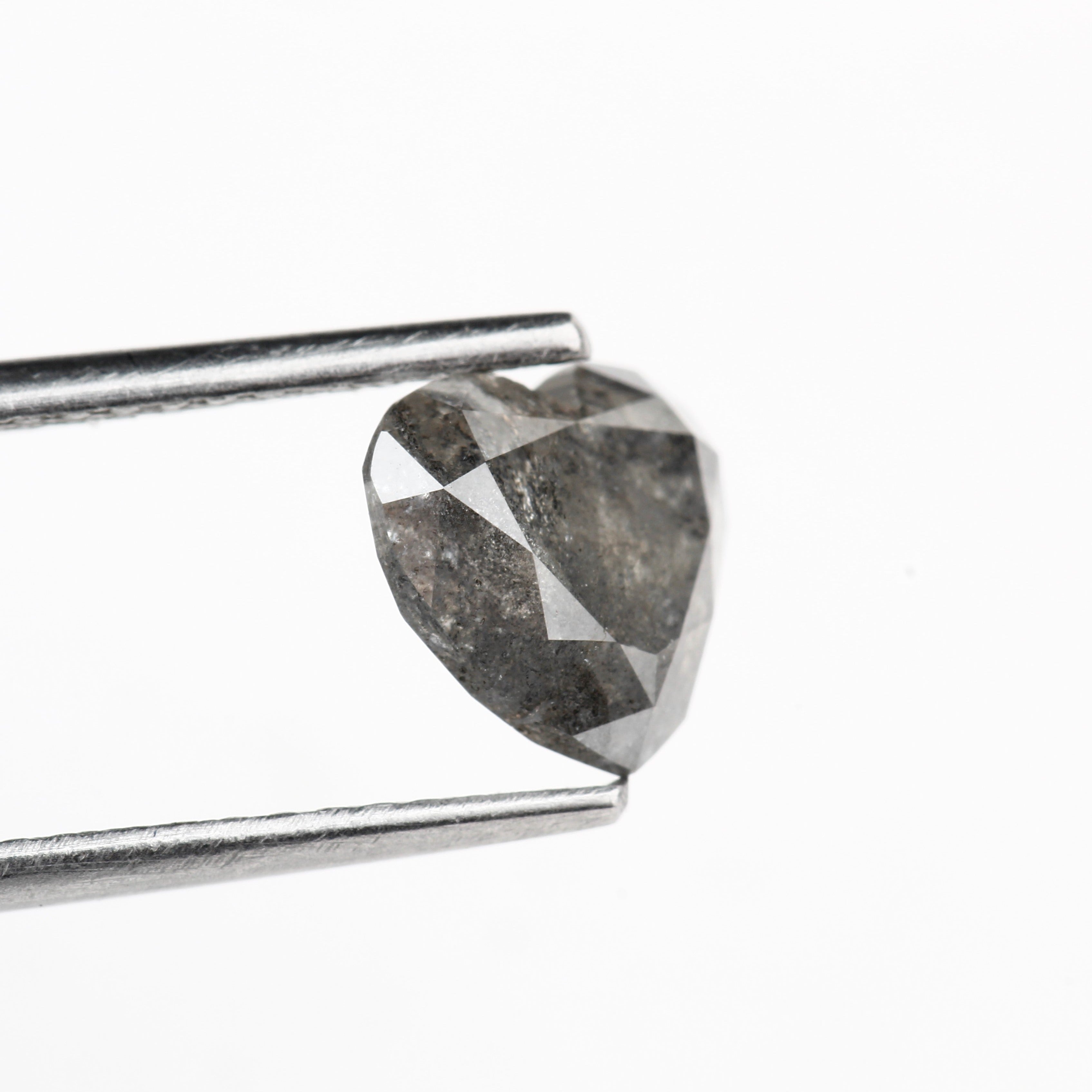 heart salt & pepper natural diamond