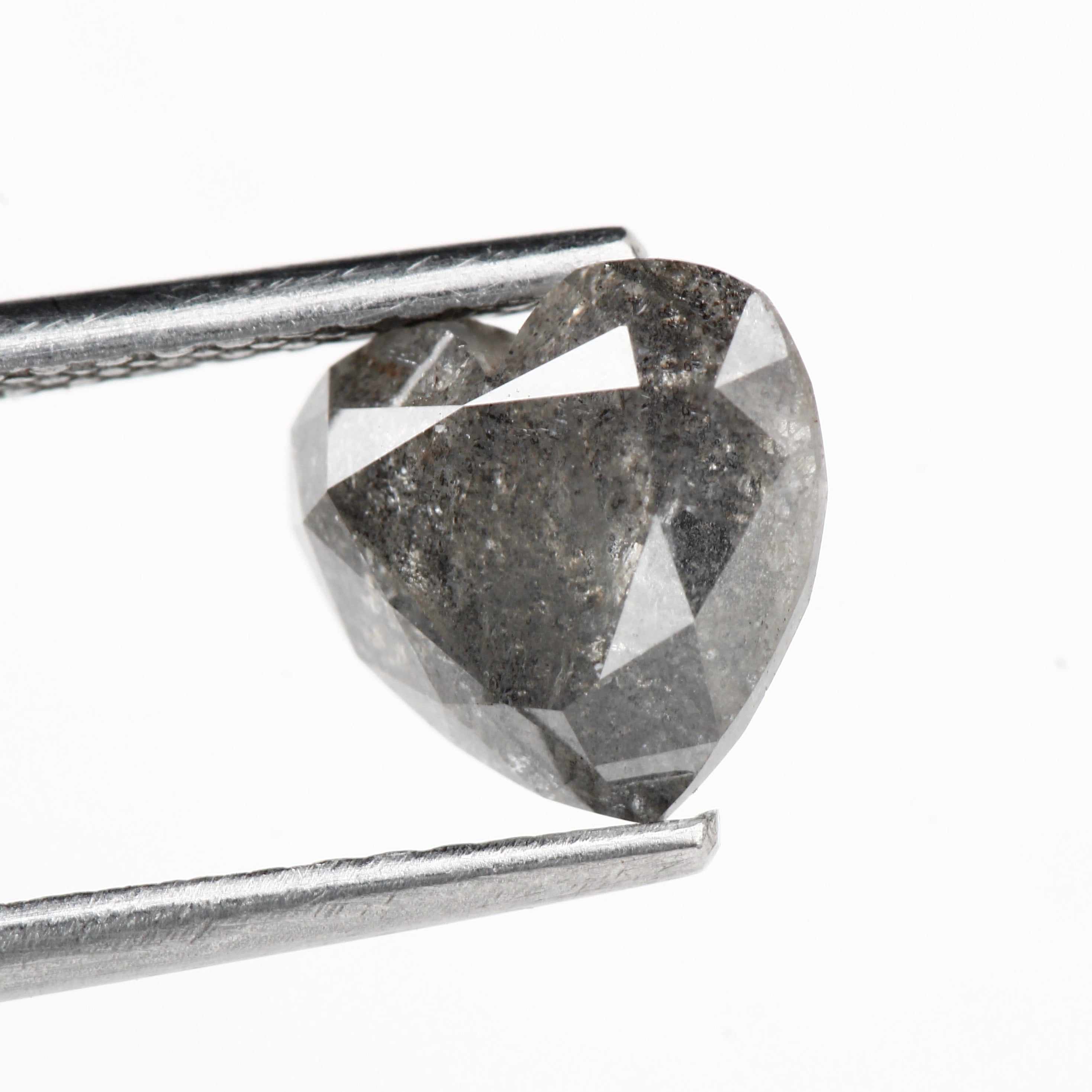 heart gray salt pepper natural diamond