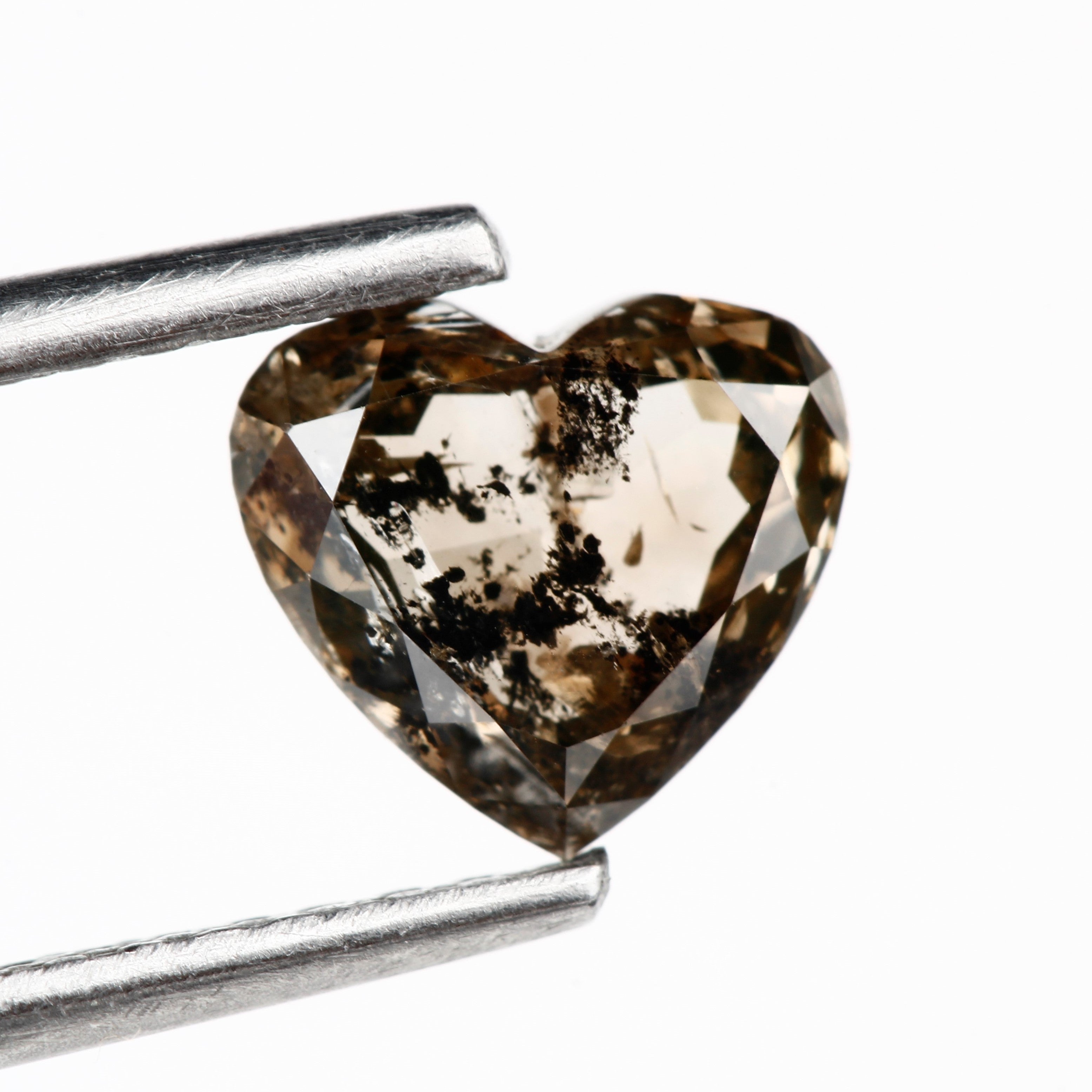 fancy color brown heart diamond