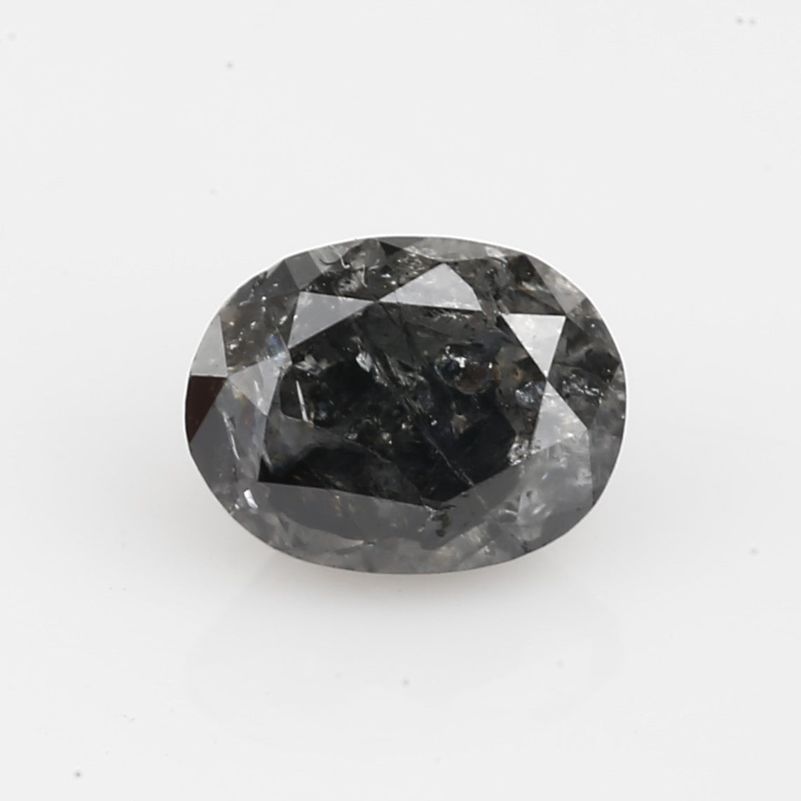 0.42 Carat Design Black Oval Diamond Wedding Ring 4.87 MM