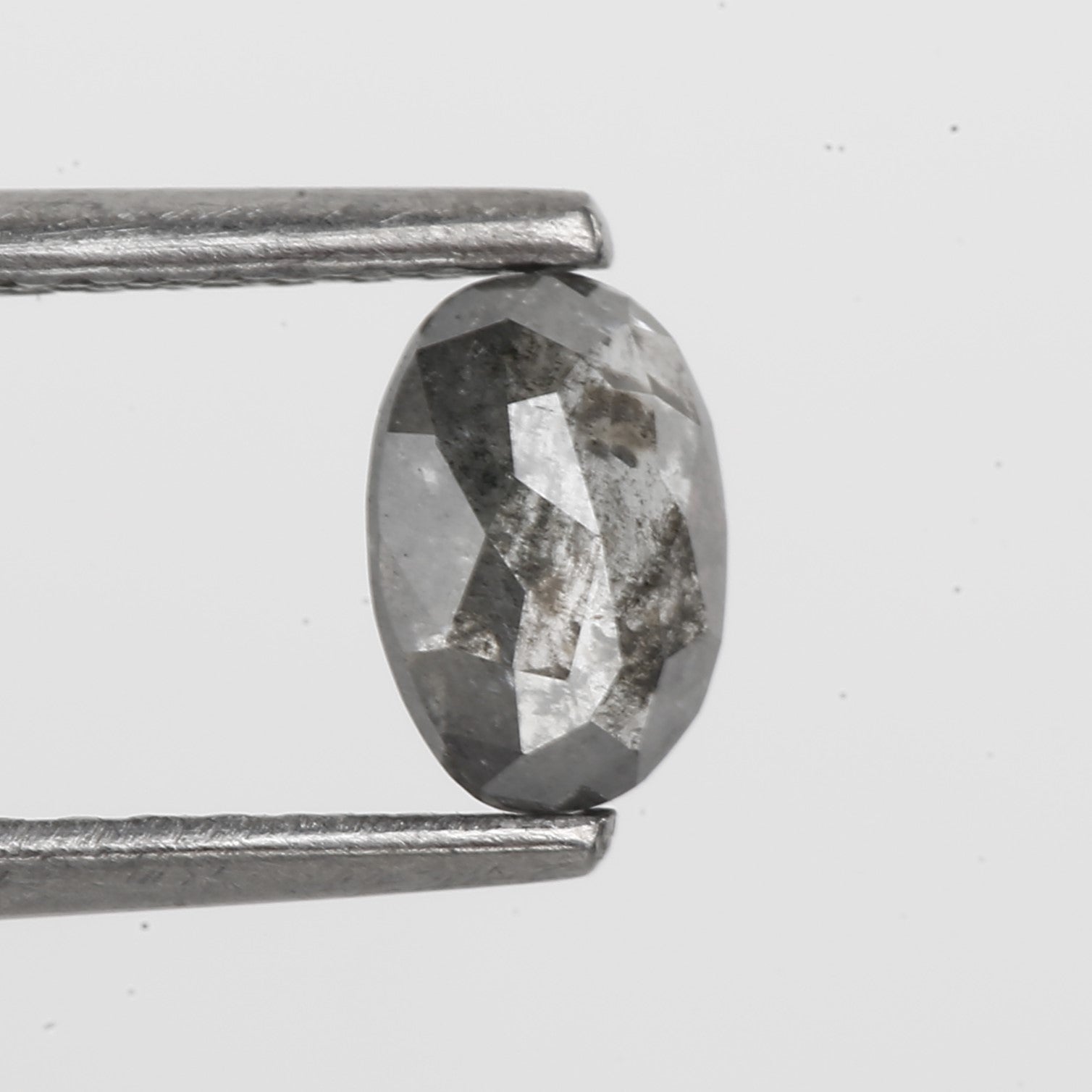 0.46 Carat Design Gray Oval Diamond Wedding Ring 5.80 MM