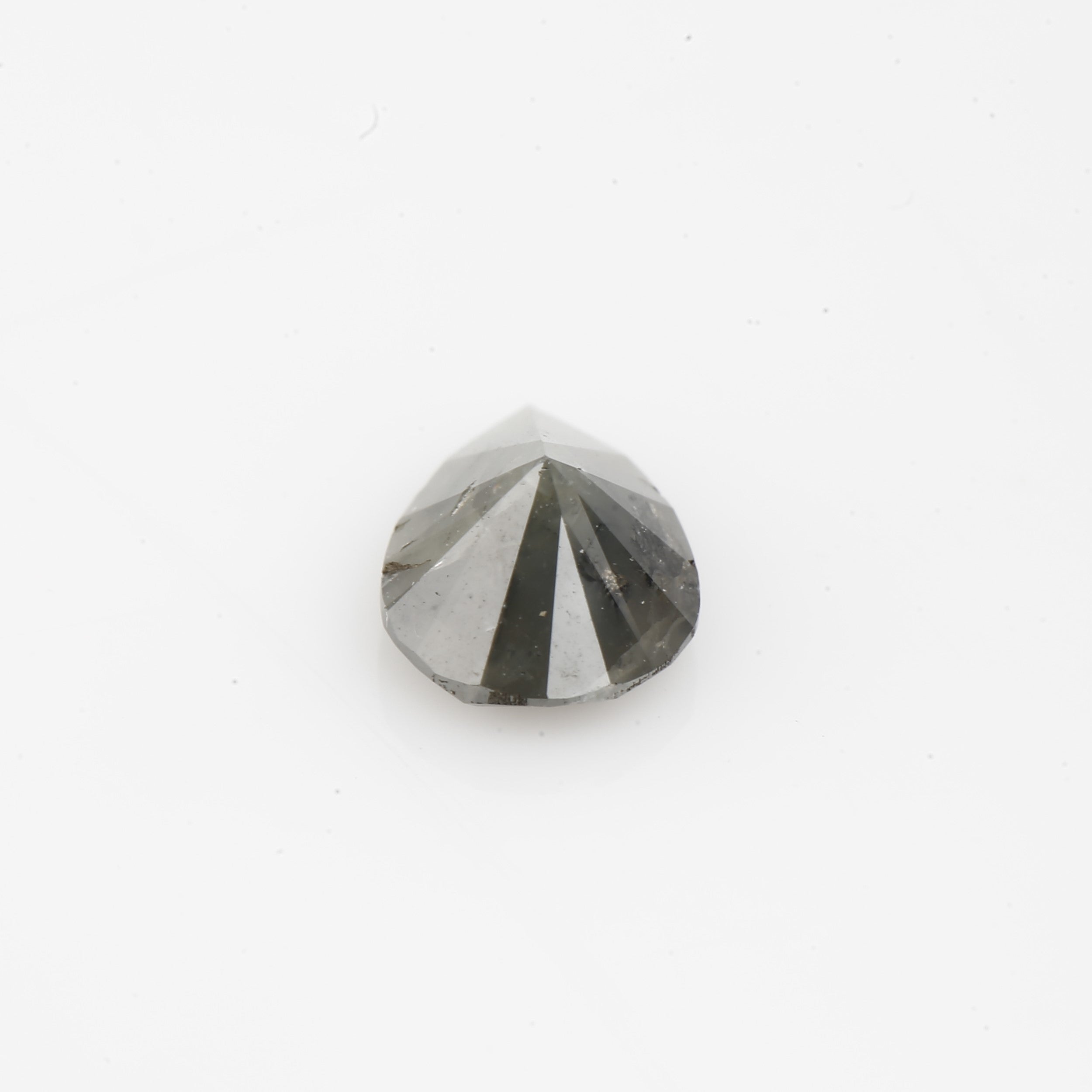 0.85 Carat Fancy Gray Pear Salt and Pepper Diamond 7.37 MM