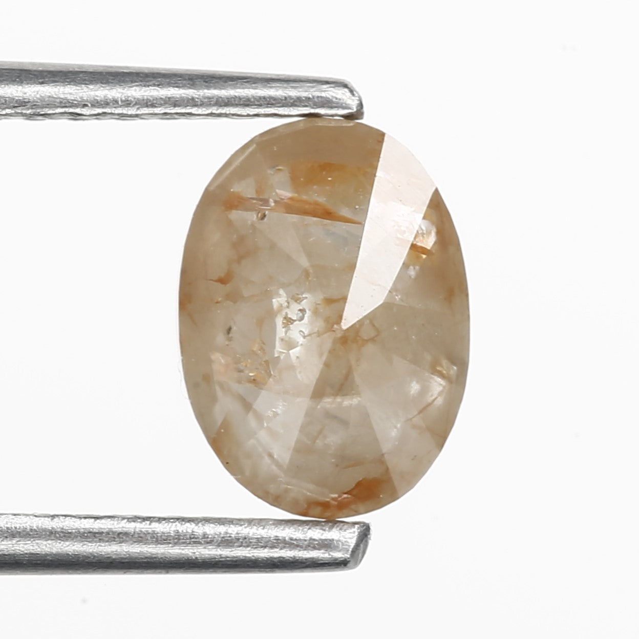 1.26 Carat Oval Cut Salt and Pepper Diamond 7.05 MM