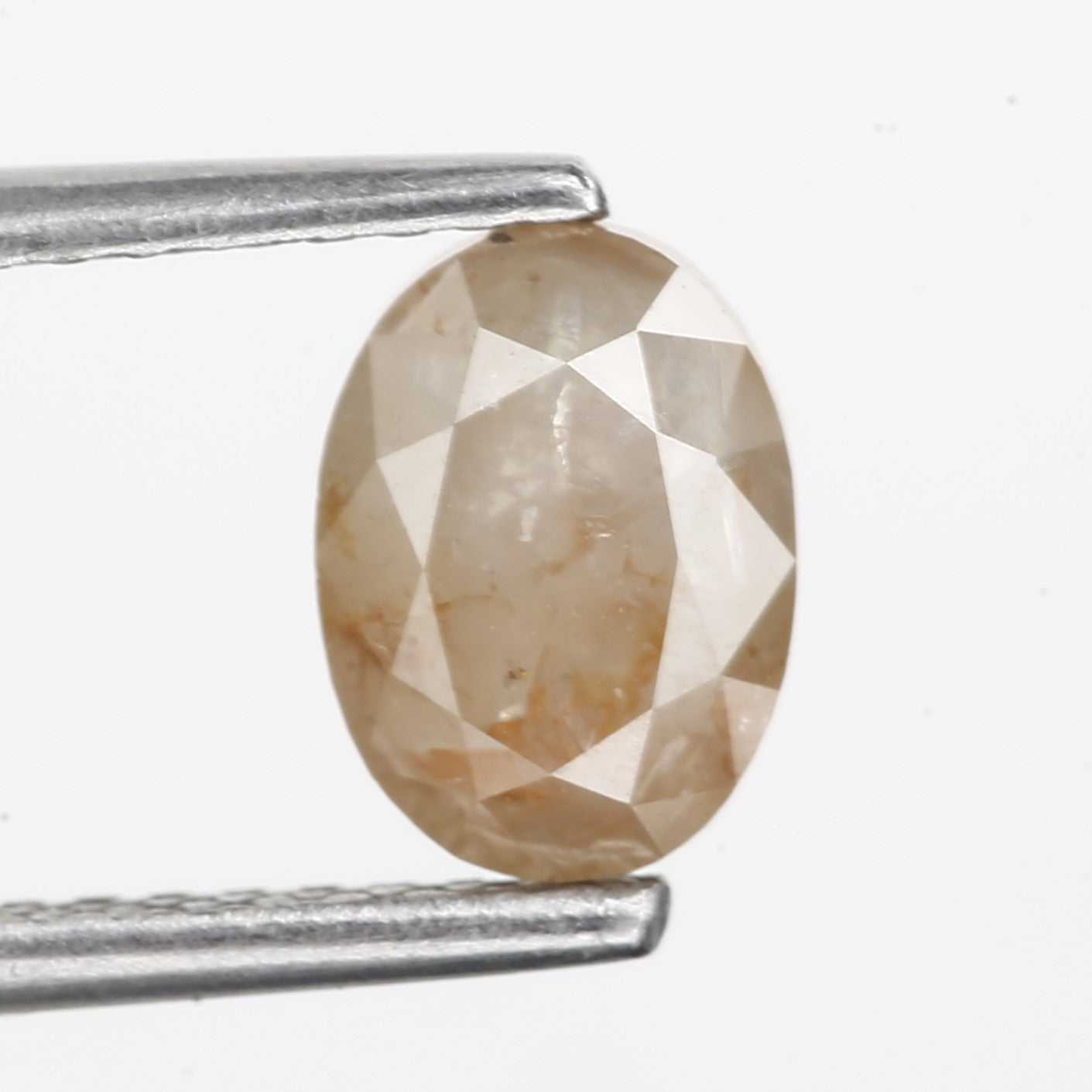 1.26 Carat Oval Cut Salt and Pepper Diamond 7.05 MM