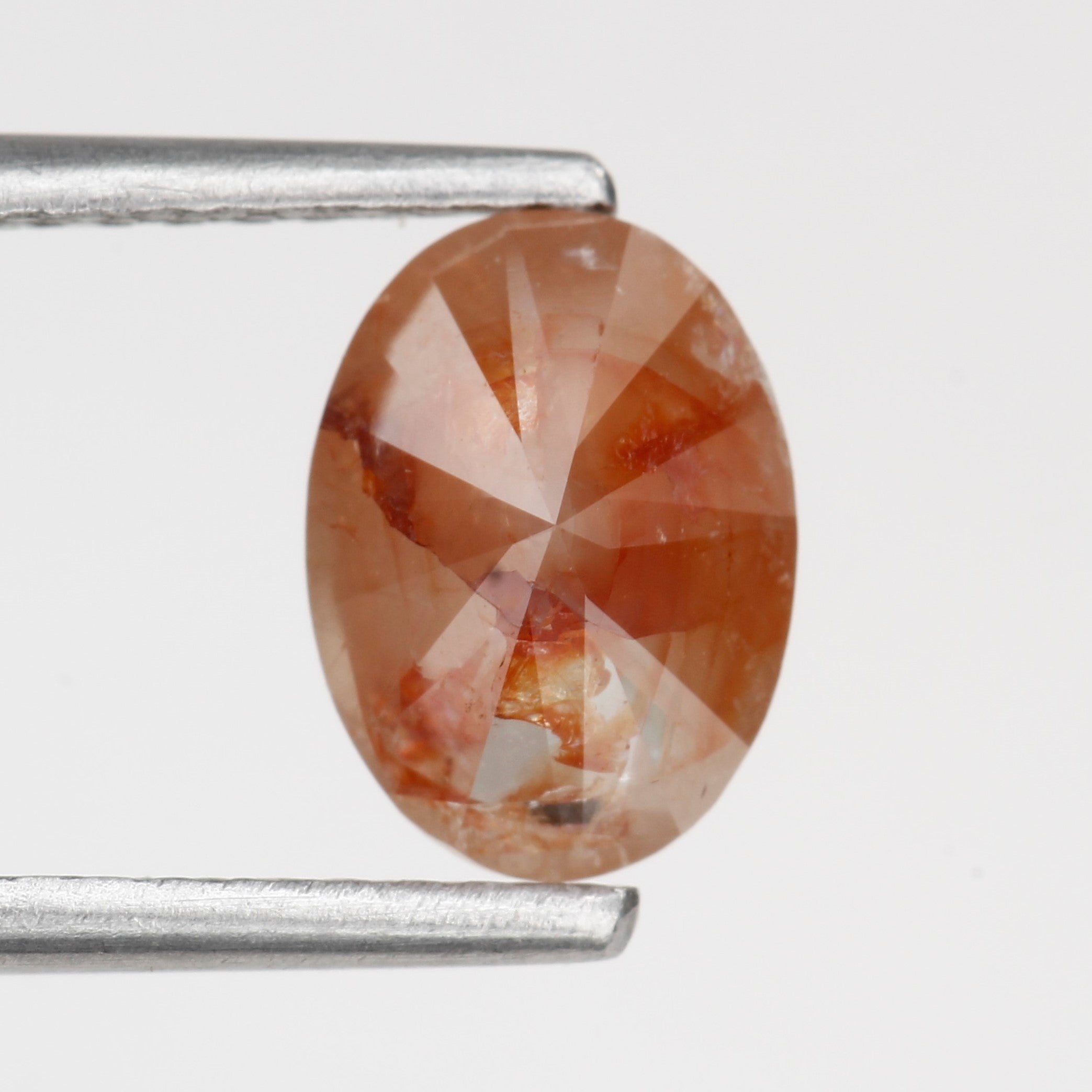 1.18 Carat Rustic Orange Oval Cut Natural Diamond 7.78 MM