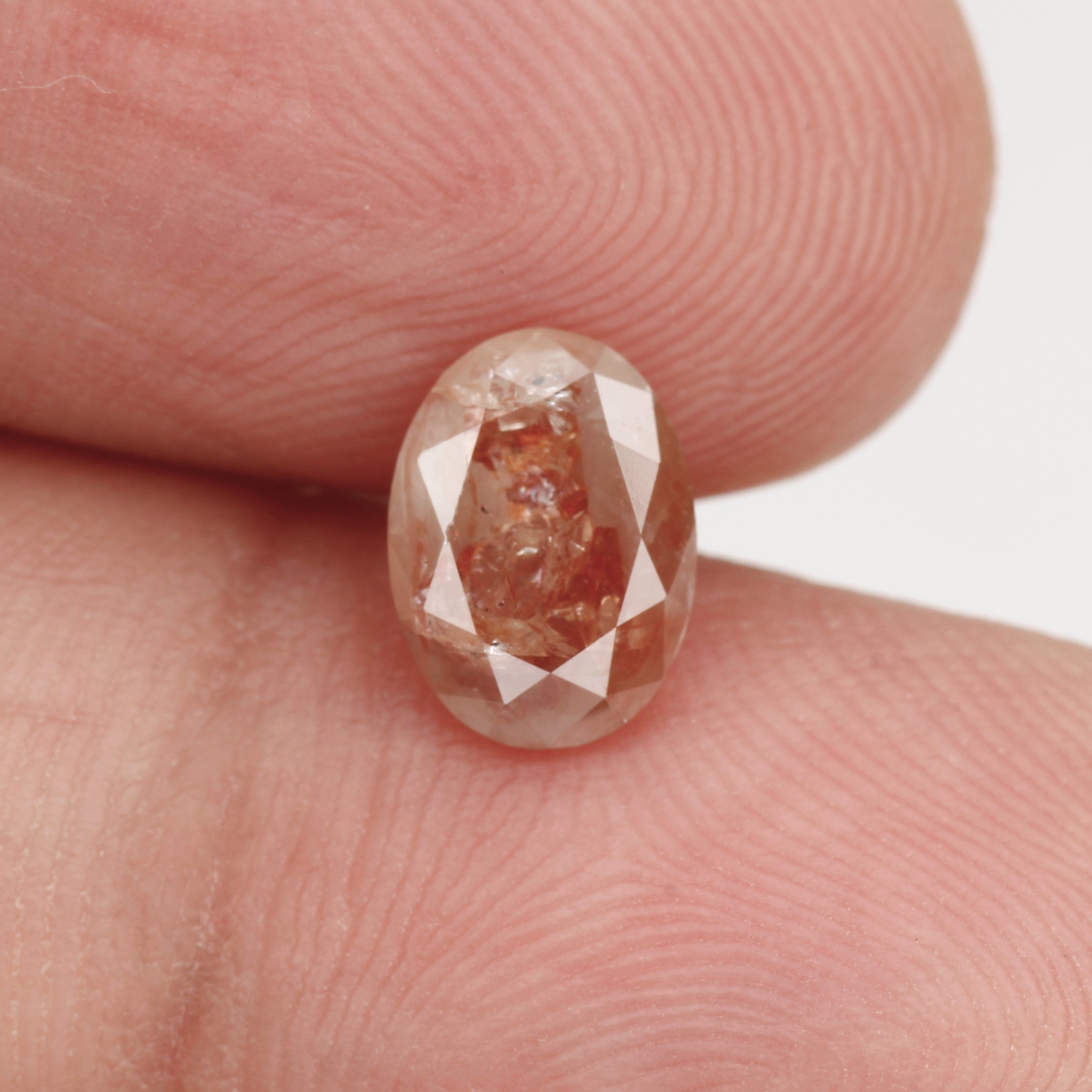 1.18 Carat Rustic Orange Oval Cut Natural Diamond 7.78 MM