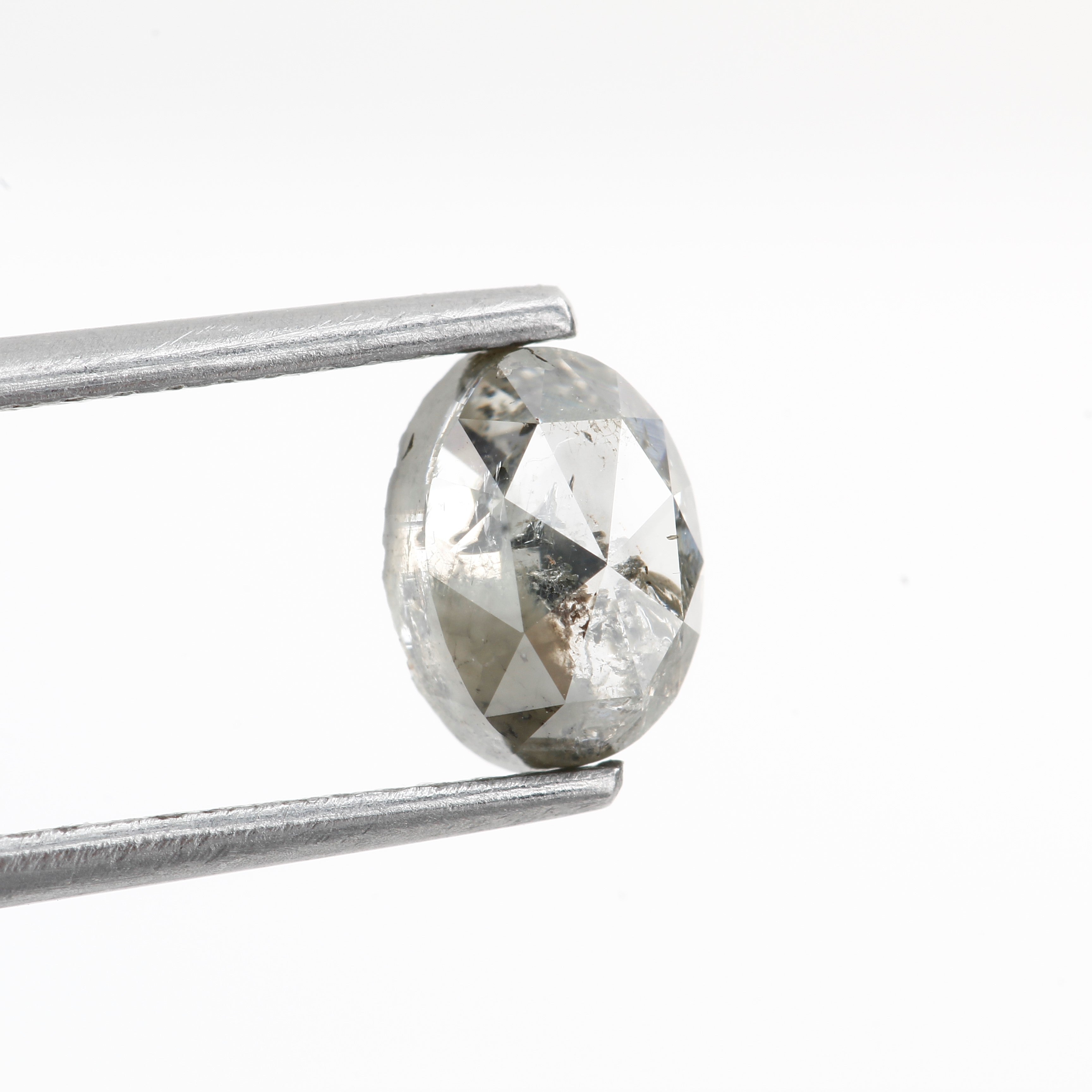 1.14 Carat Salt and Pepper Gray Oval Shape Diamond 6.7 MM