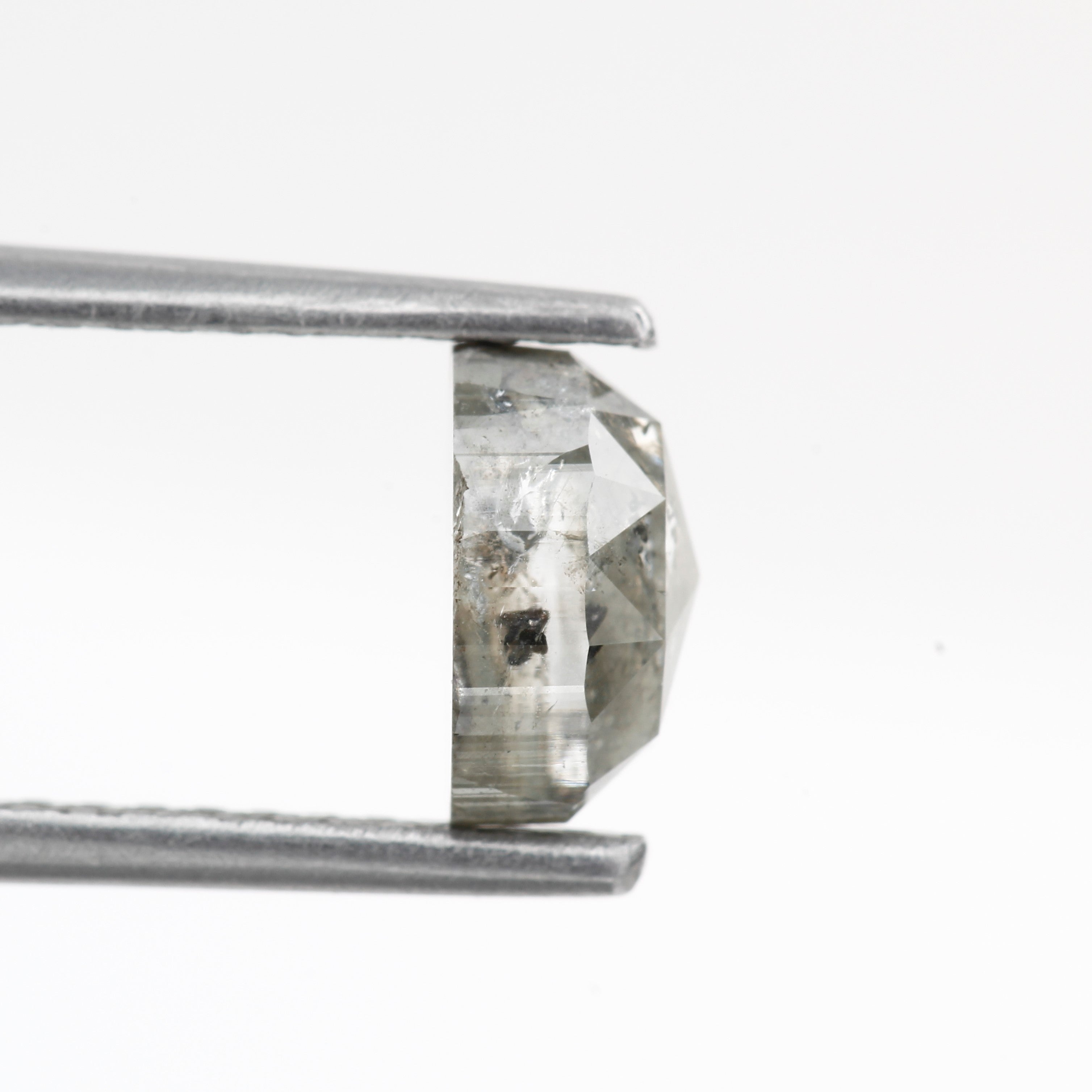 1.14 Carat Salt and Pepper Gray Oval Shape Diamond 6.7 MM