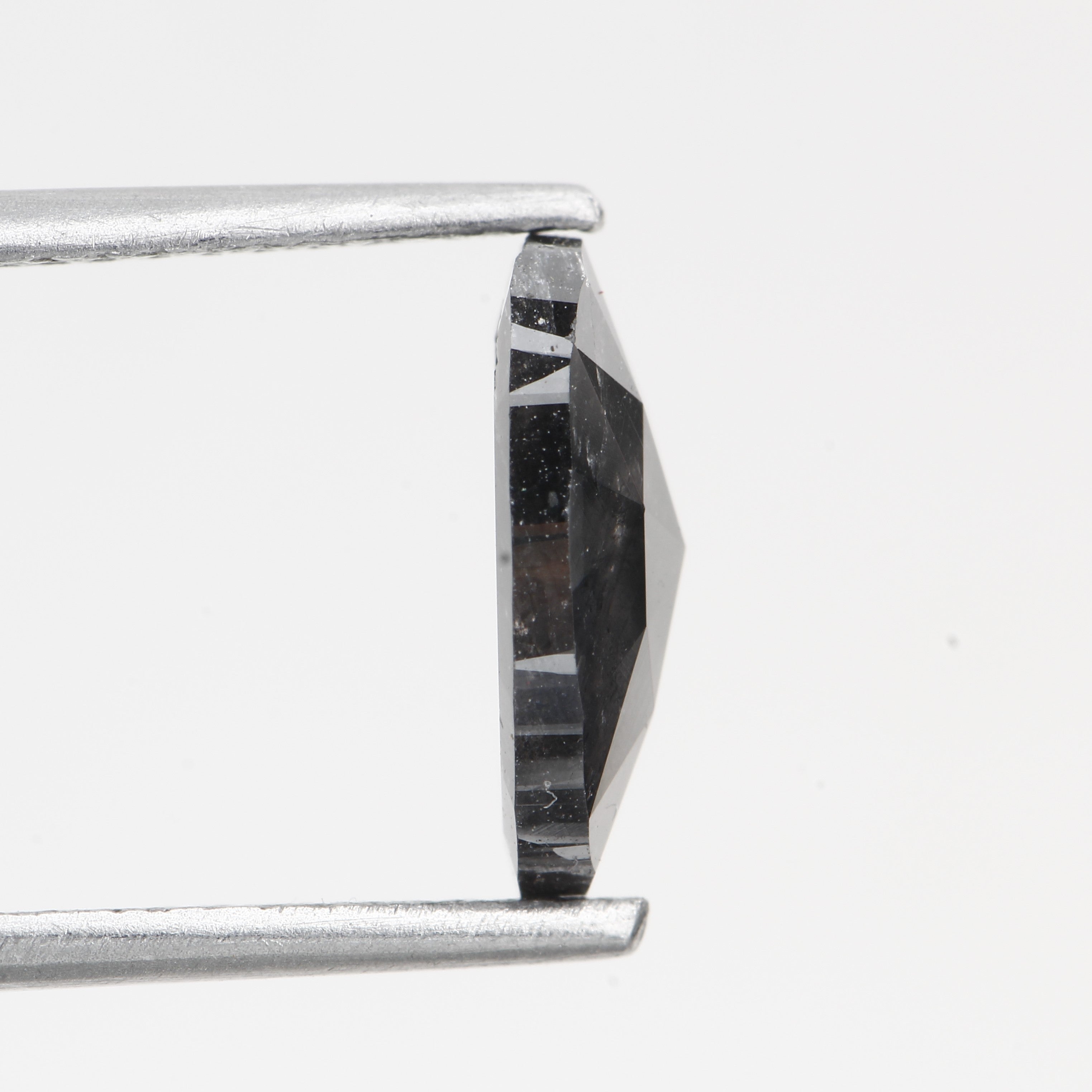 1.71 Carat Oval Gray Rose Cut Diamond 9.81 MM