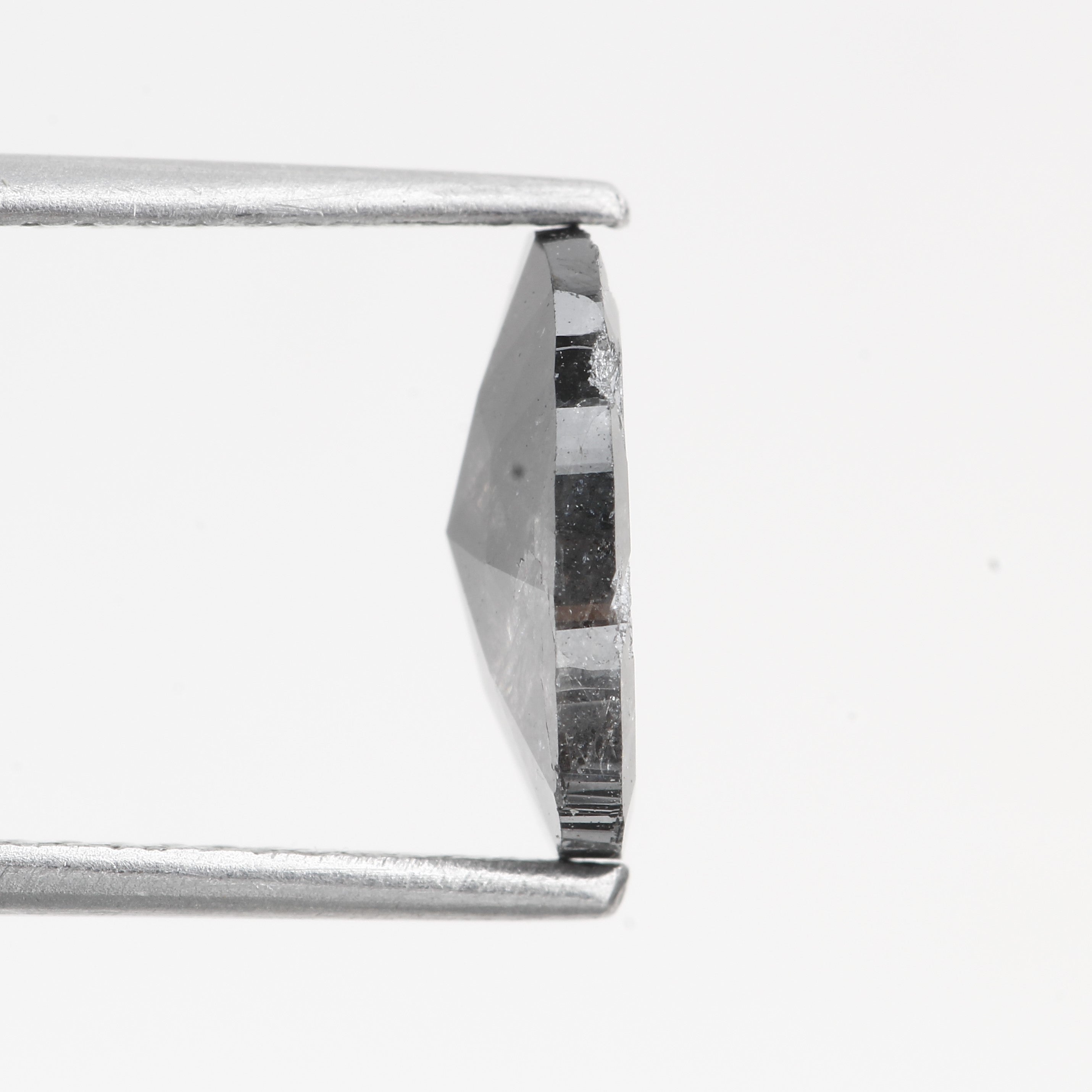 1.71 Carat Oval Gray Rose Cut Diamond 9.81 MM