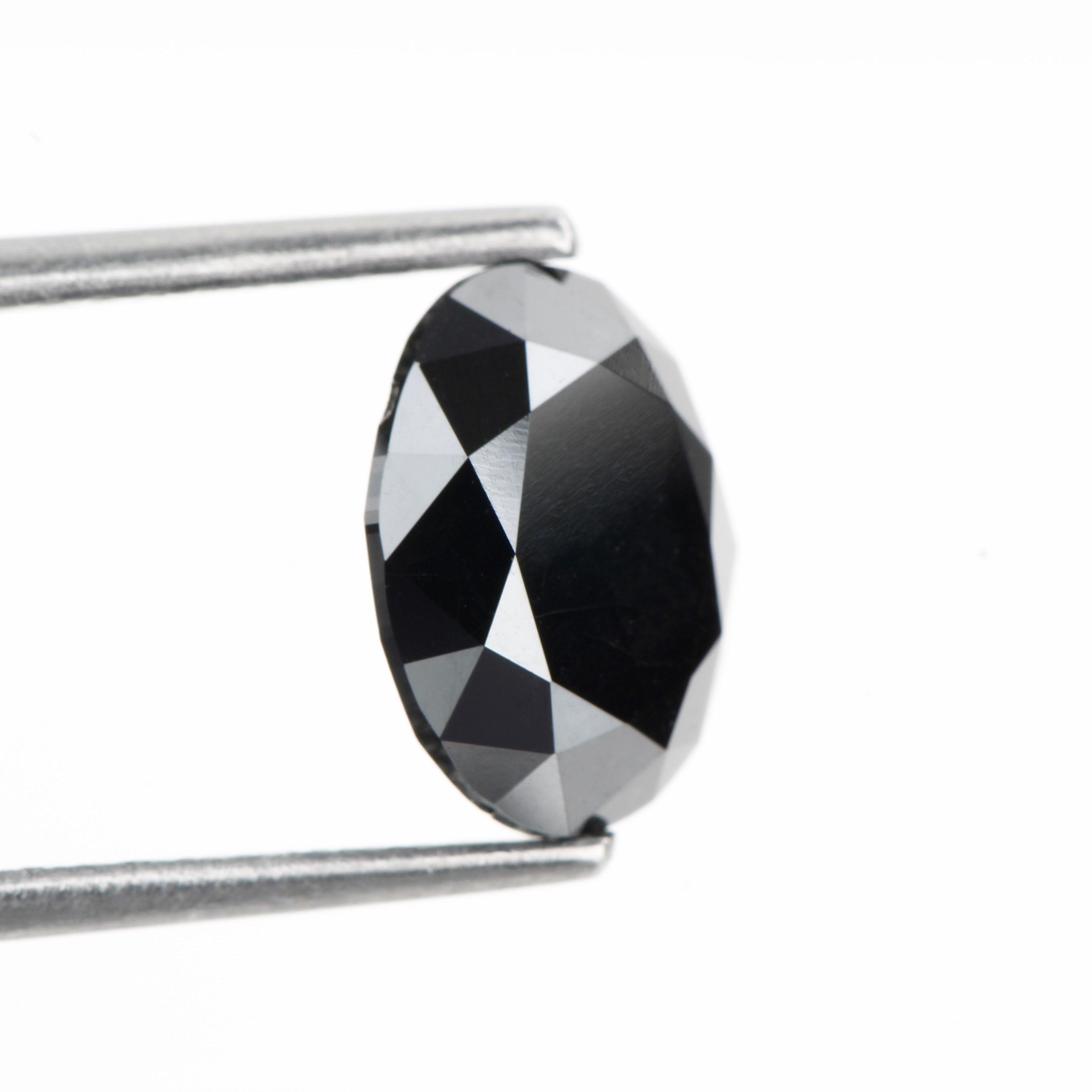oval natural black diamond