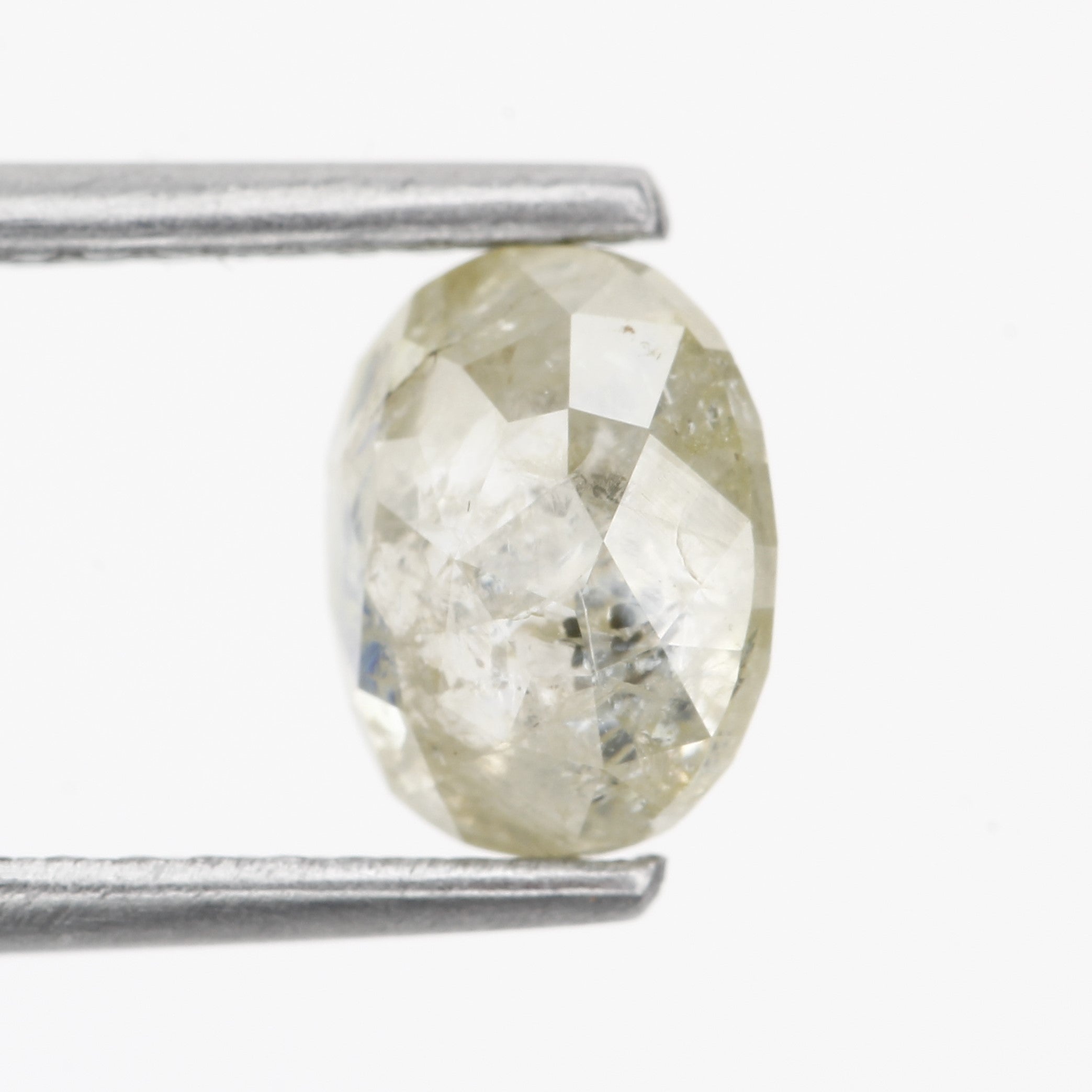 1.18 Carat Natural Loose Oval Icy Salt Pepper Diamond 6.70 MM