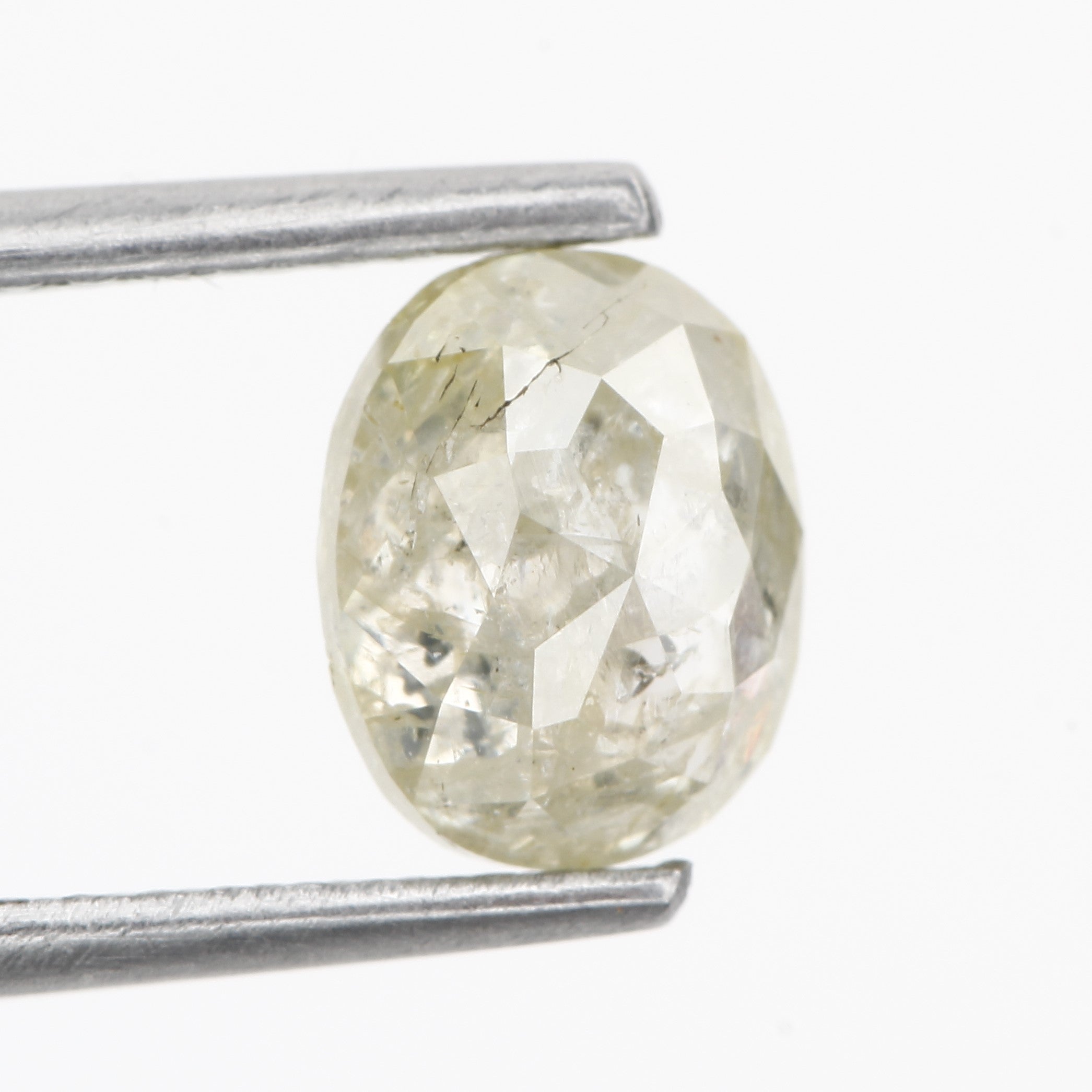 1.18 Carat Natural Loose Oval Icy Salt Pepper Diamond 6.70 MM