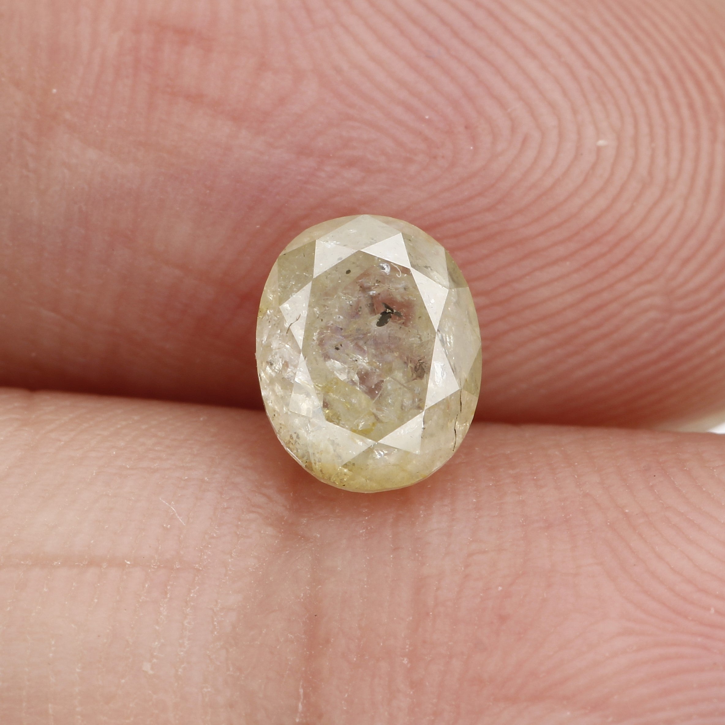 1.18 Carat Natural Loose Oval Icy Salt Pepper Diamond 6.70 MM