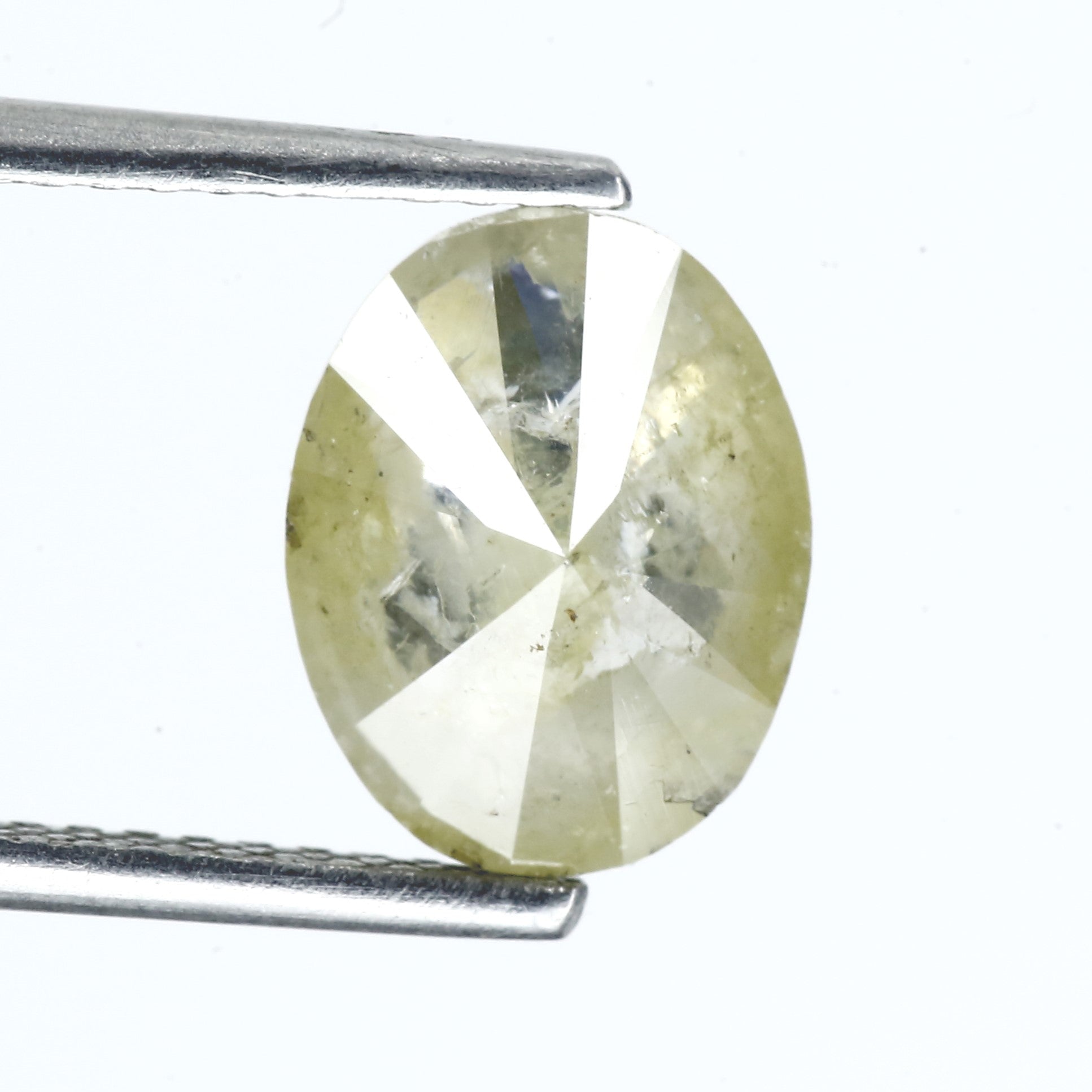 2.40 Carat Salt and Pepper Oval Diamond Cut 9.31 MM