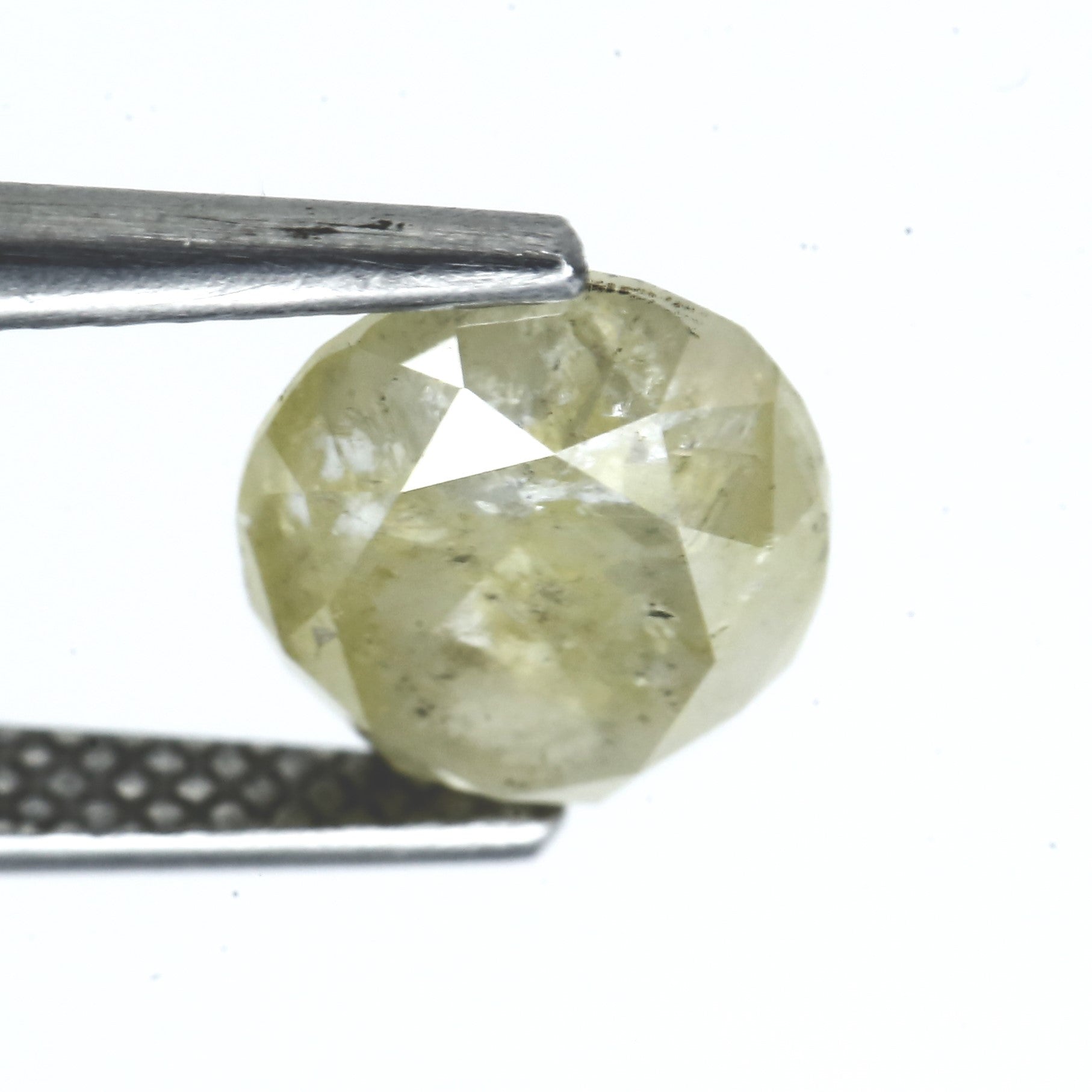 2.40 Carat Salt and Pepper Oval Diamond Cut 9.31 MM