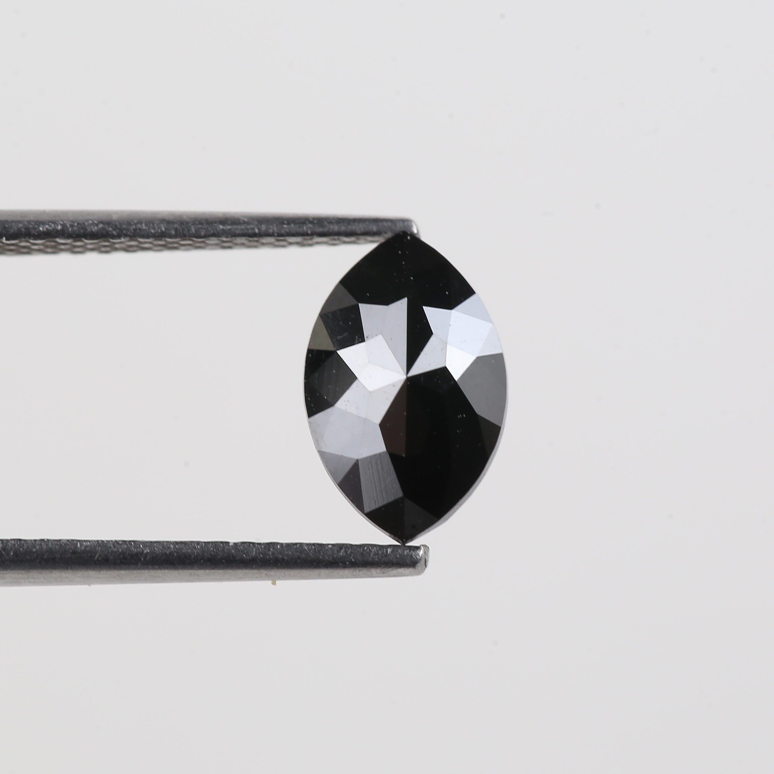 1.5 Carat Black Diamond Natural Marquise Double Rose Cut Loose 9.43 MM