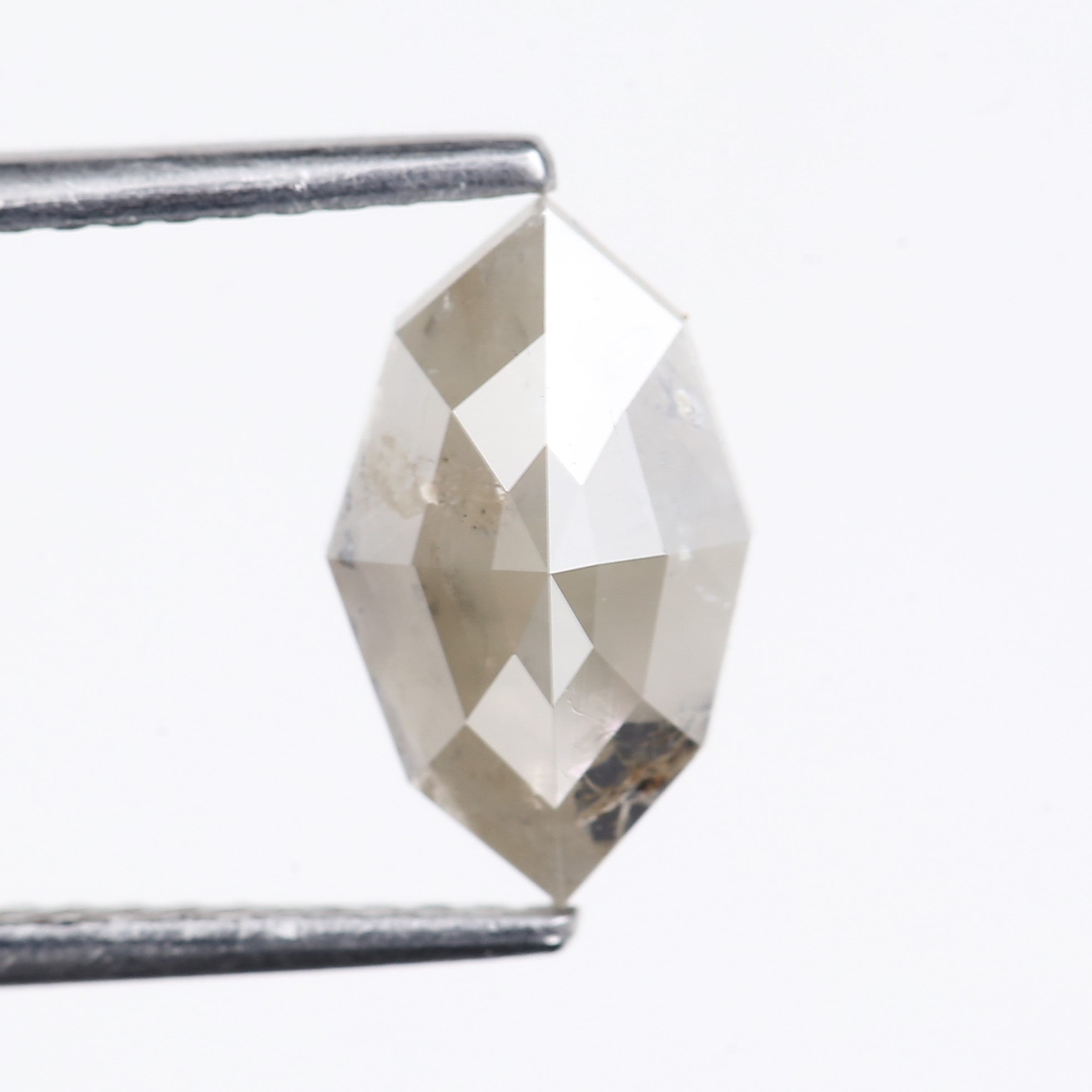 1.25 Carat Natural Gray Marquise Cut Salt And Pepper Diamond 10.20 MM