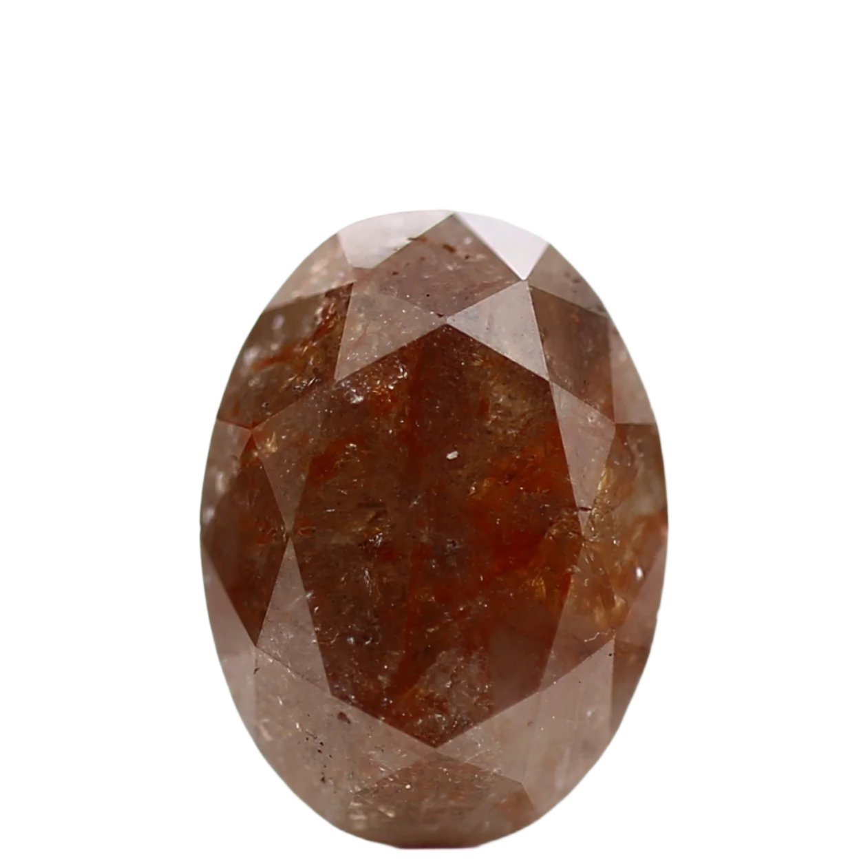 Natural Orange Oval Diamond 2 Carat For Ring