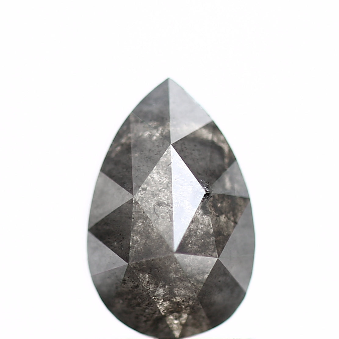 0.97 Carat Natural Rose Cut Fancy Gray Pear Shape Diamond SDM938
