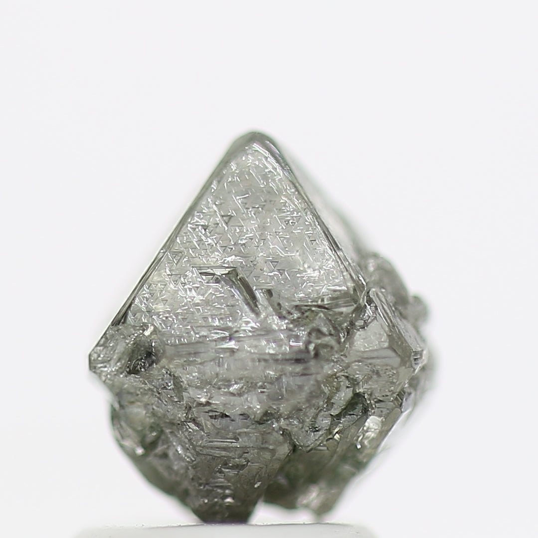 2.09 Carat Octahedron Diamond Gray Rough Crystal Diamond 6.35 MM - Blackdiamond