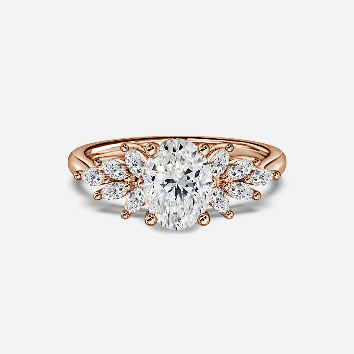 Oval 1 Carat Lab Grown Diamond Ring IGI Certified Isabella