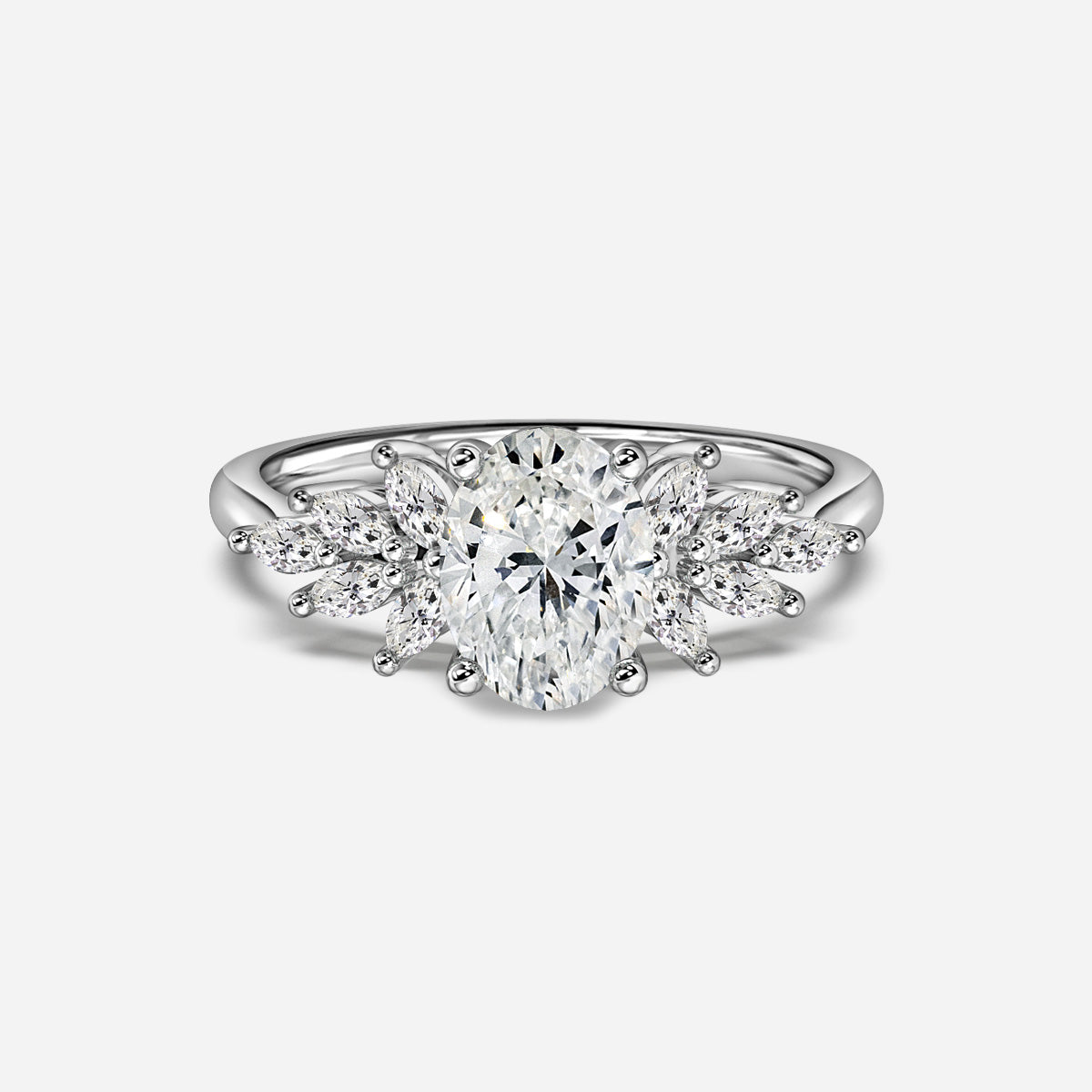 Oval 1 Carat Lab Grown Diamond Ring IGI Certified Isabella
